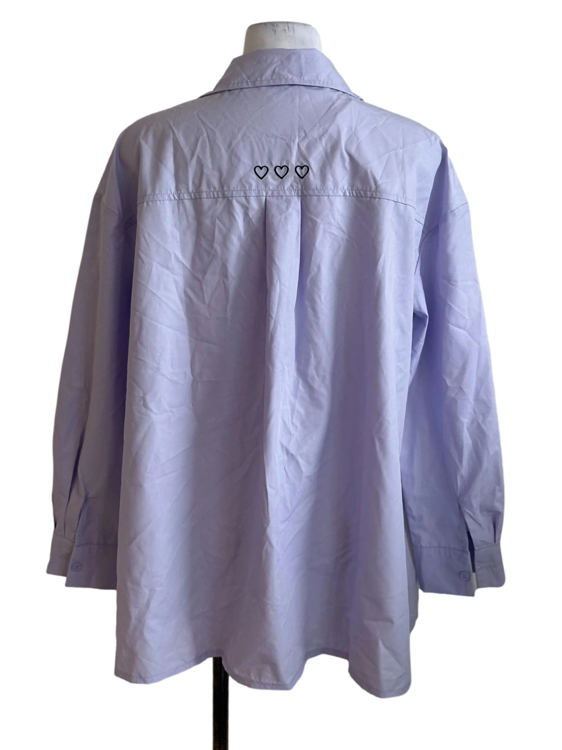 Lilac Purple Collar Button Top - Image 2