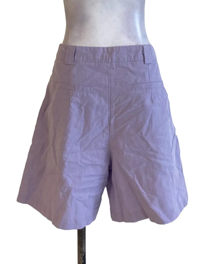 Lilac Purple Denim Shorts - Image 2