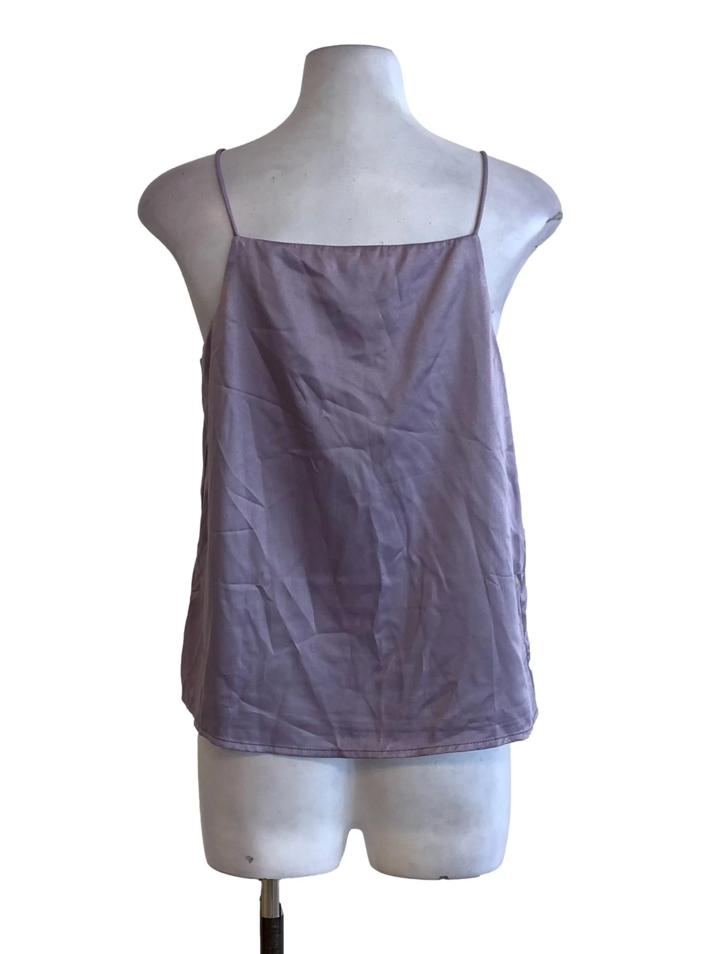 Lilac Purple Spaghetti Straps Satin Top - Image 2