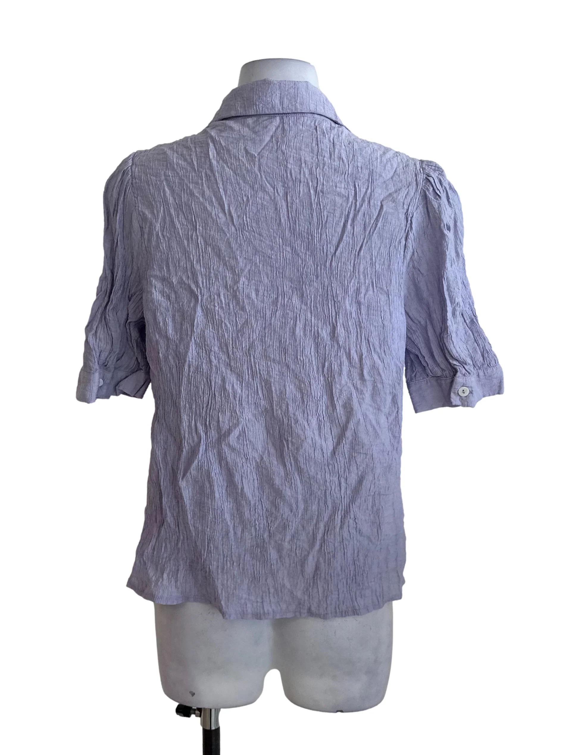Lilac Purple Textured Collar Top - Image 2