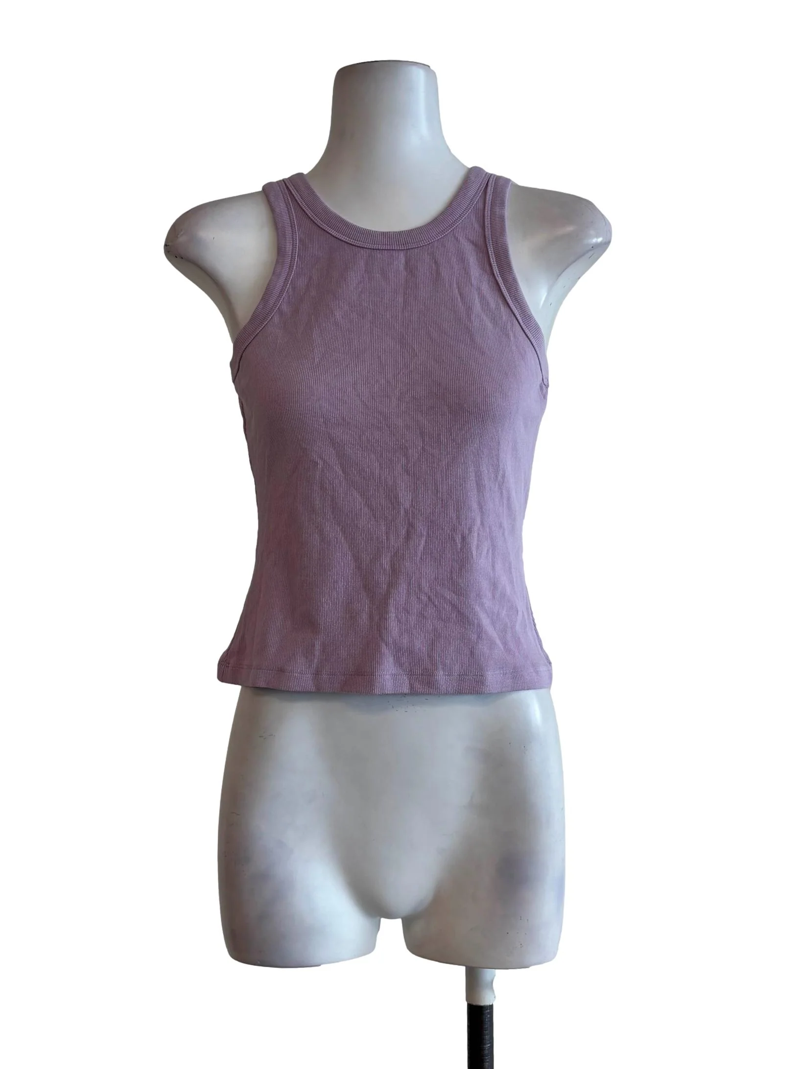 Lilac Sleeveless Ribbed Top