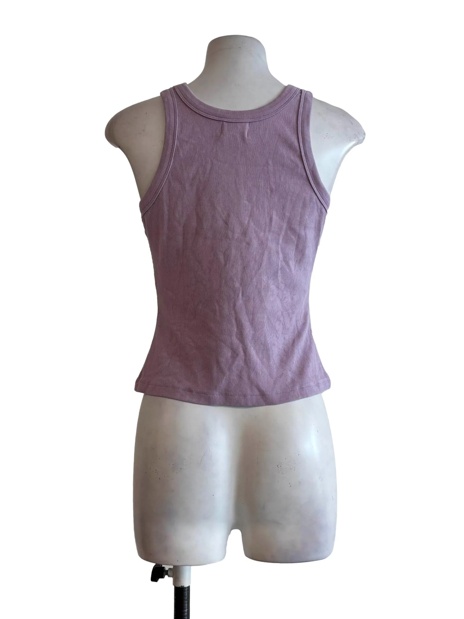 Lilac Sleeveless Ribbed Top - Image 2