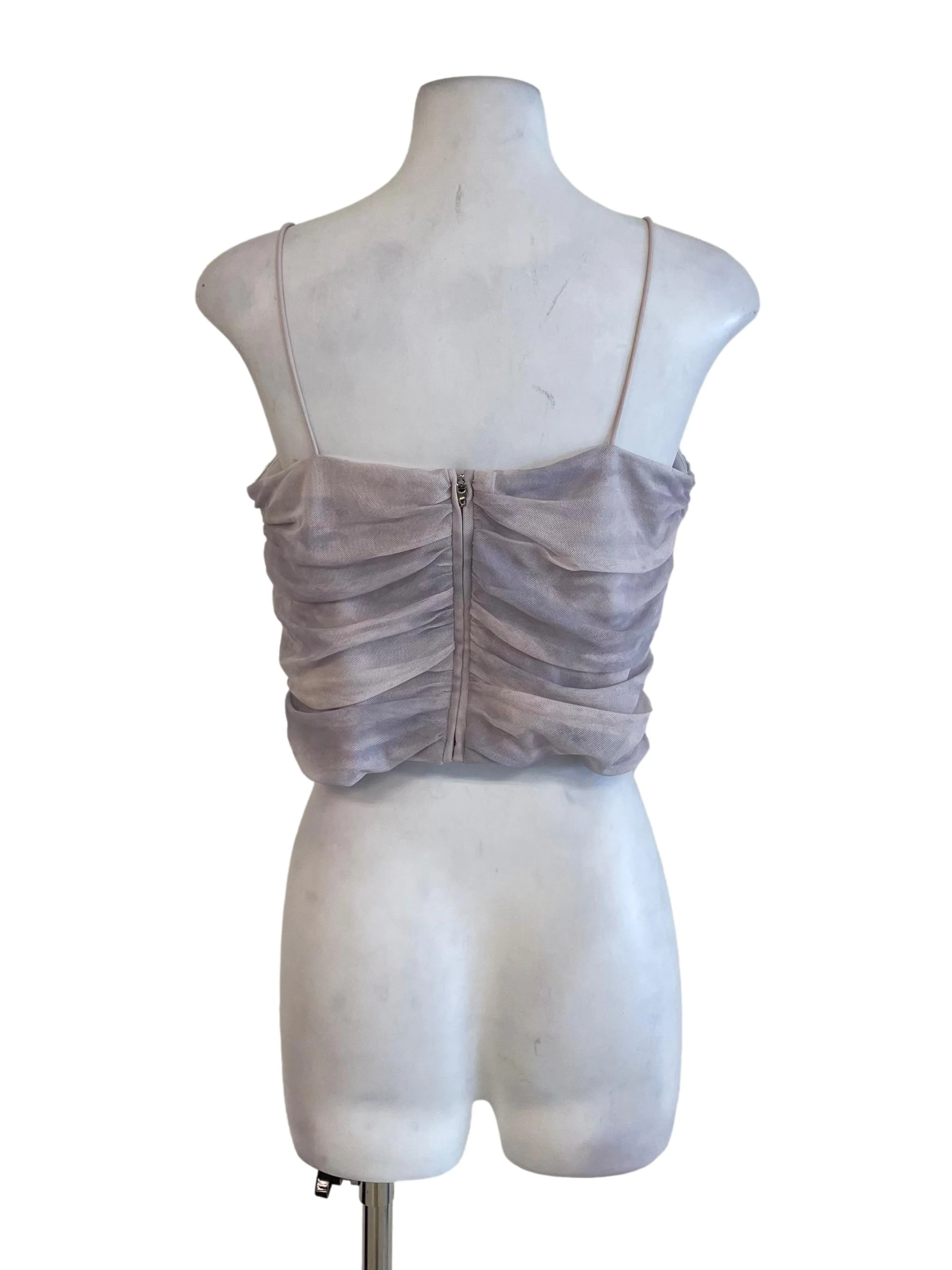 Lilac Tie Dye Mesh Cami Top - Image 2