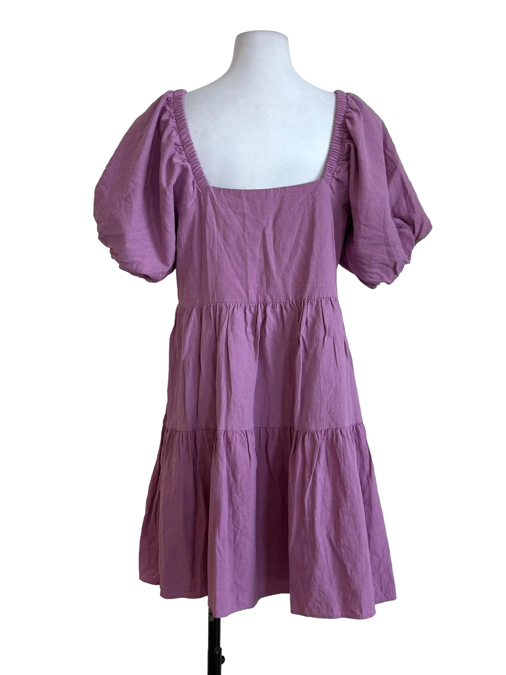 Lilac Tiered A-Line Dress - Image 2