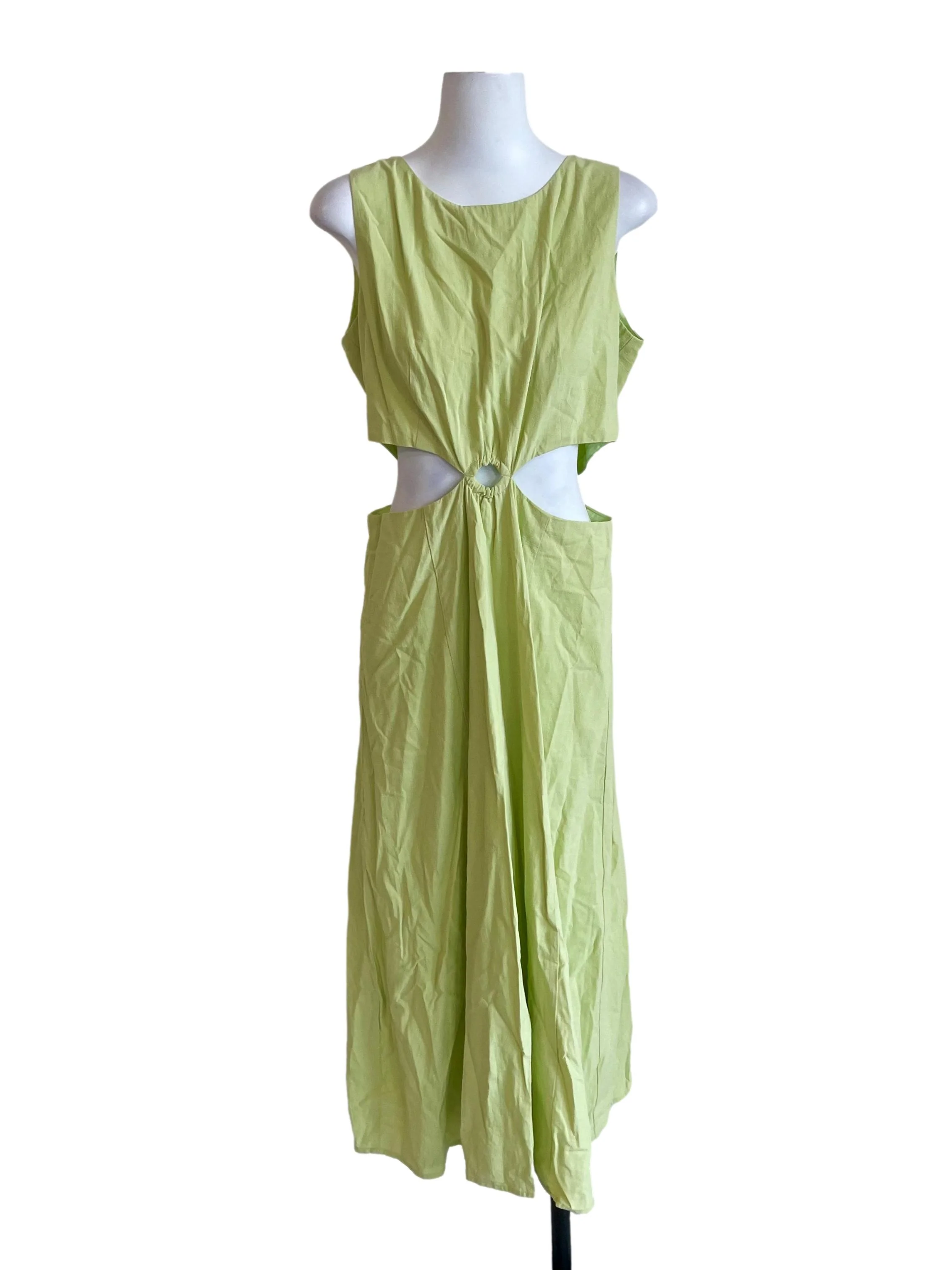 Lime Green Open Waist Dress