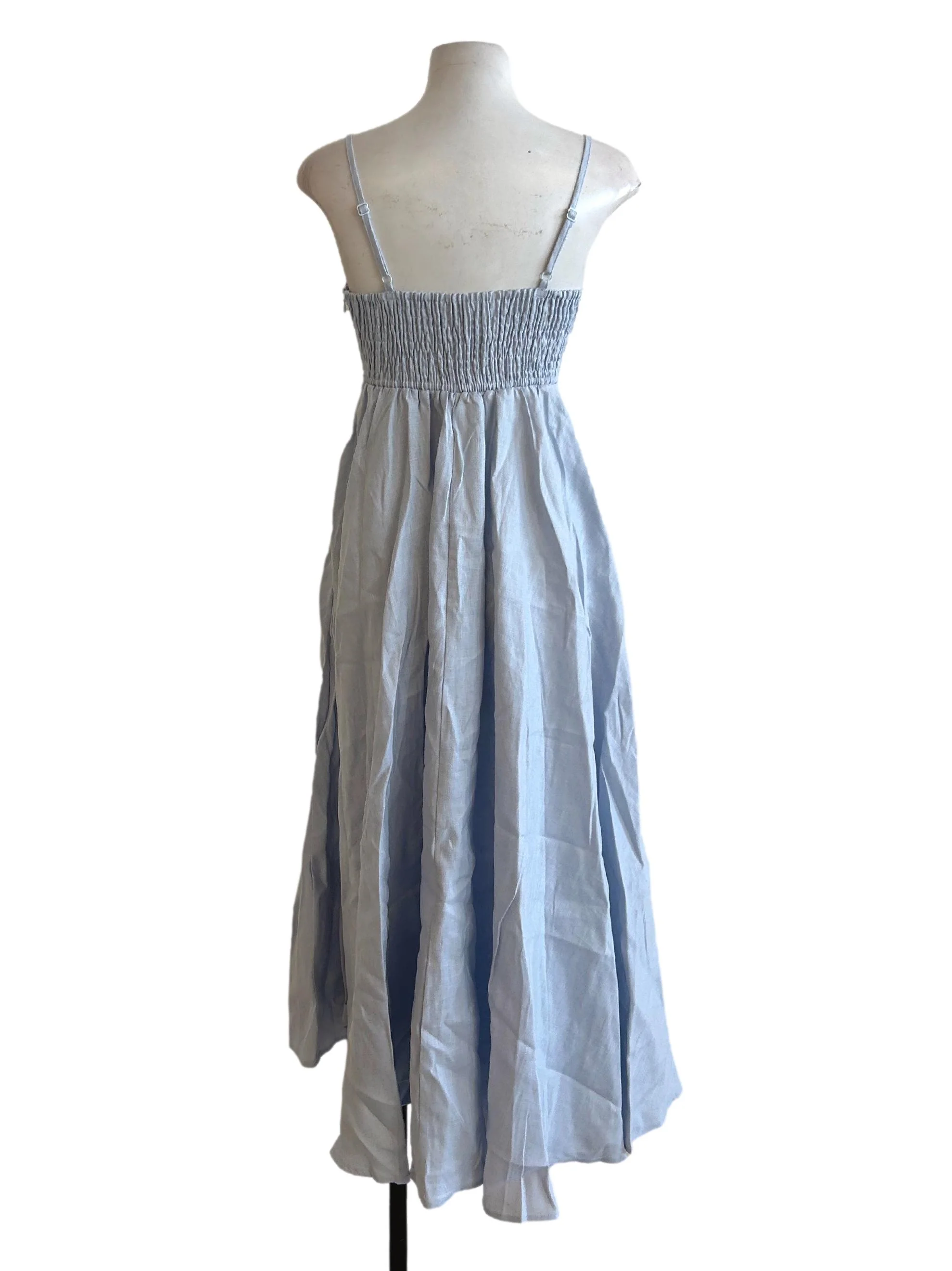 Linen Smocked-Back Sundress OSN - Image 2