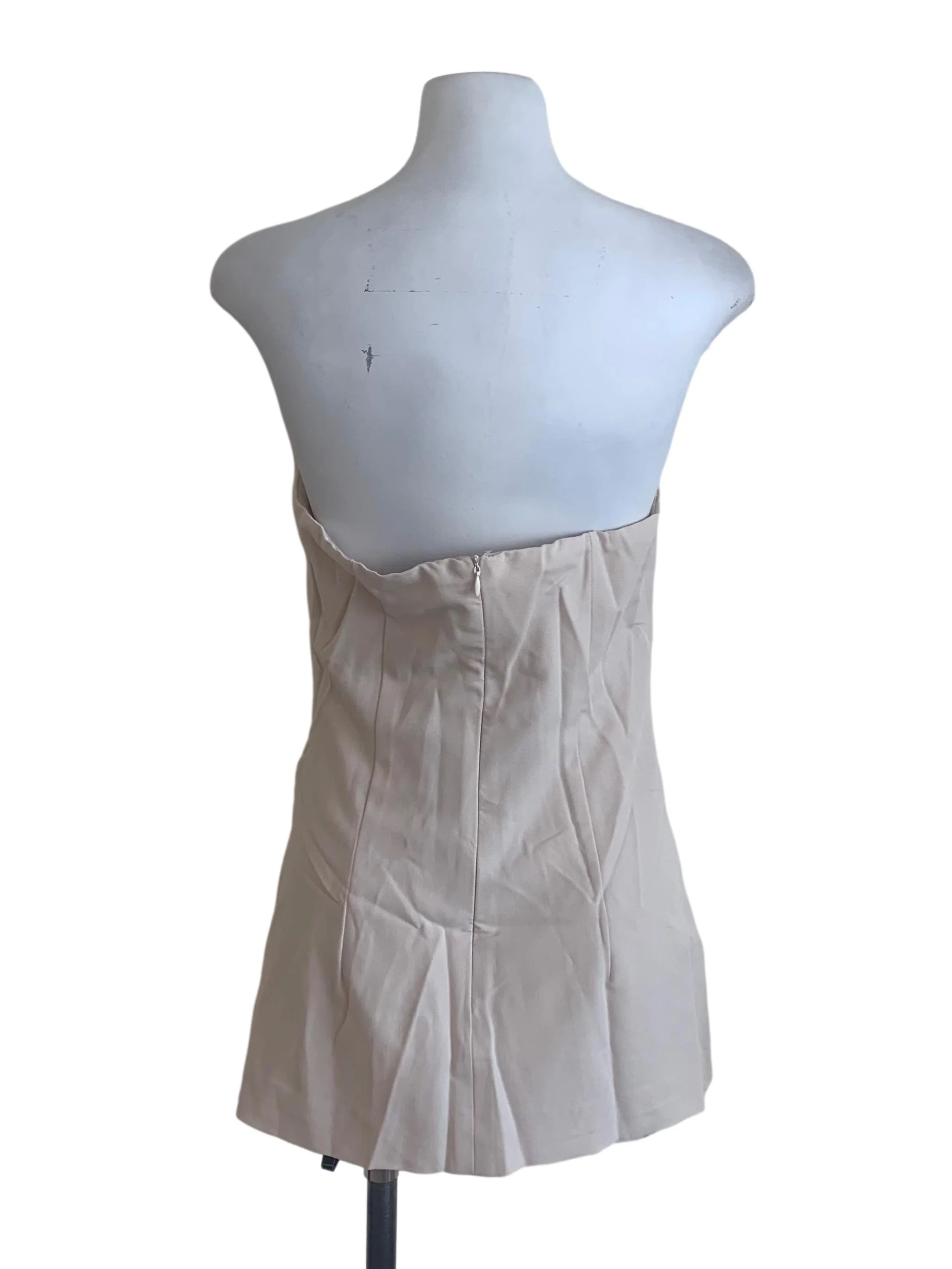 Linen White Strapless Top - Image 2