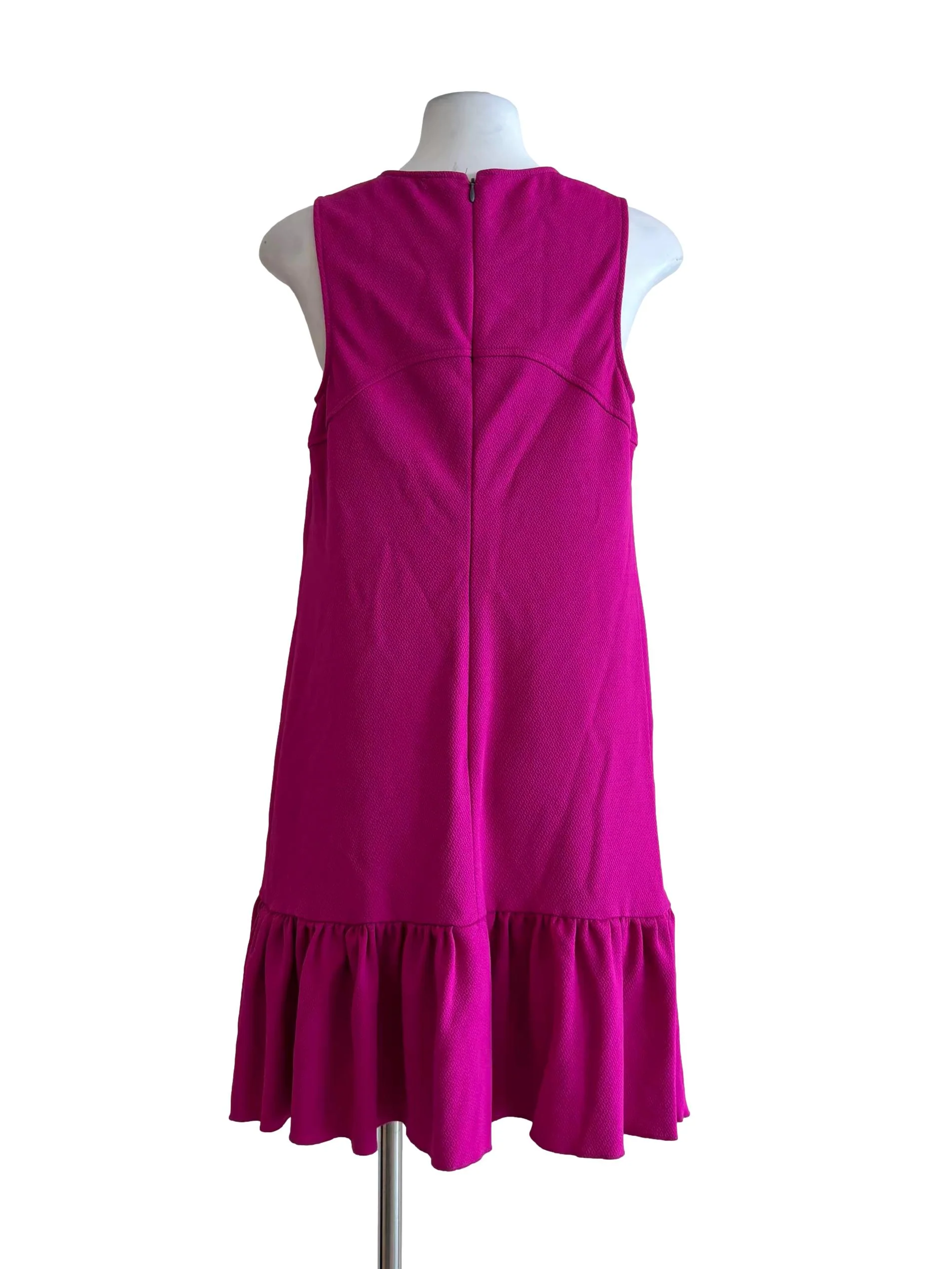 Magenta Pink Cut Out Chest Sleeveless Dress - Image 2