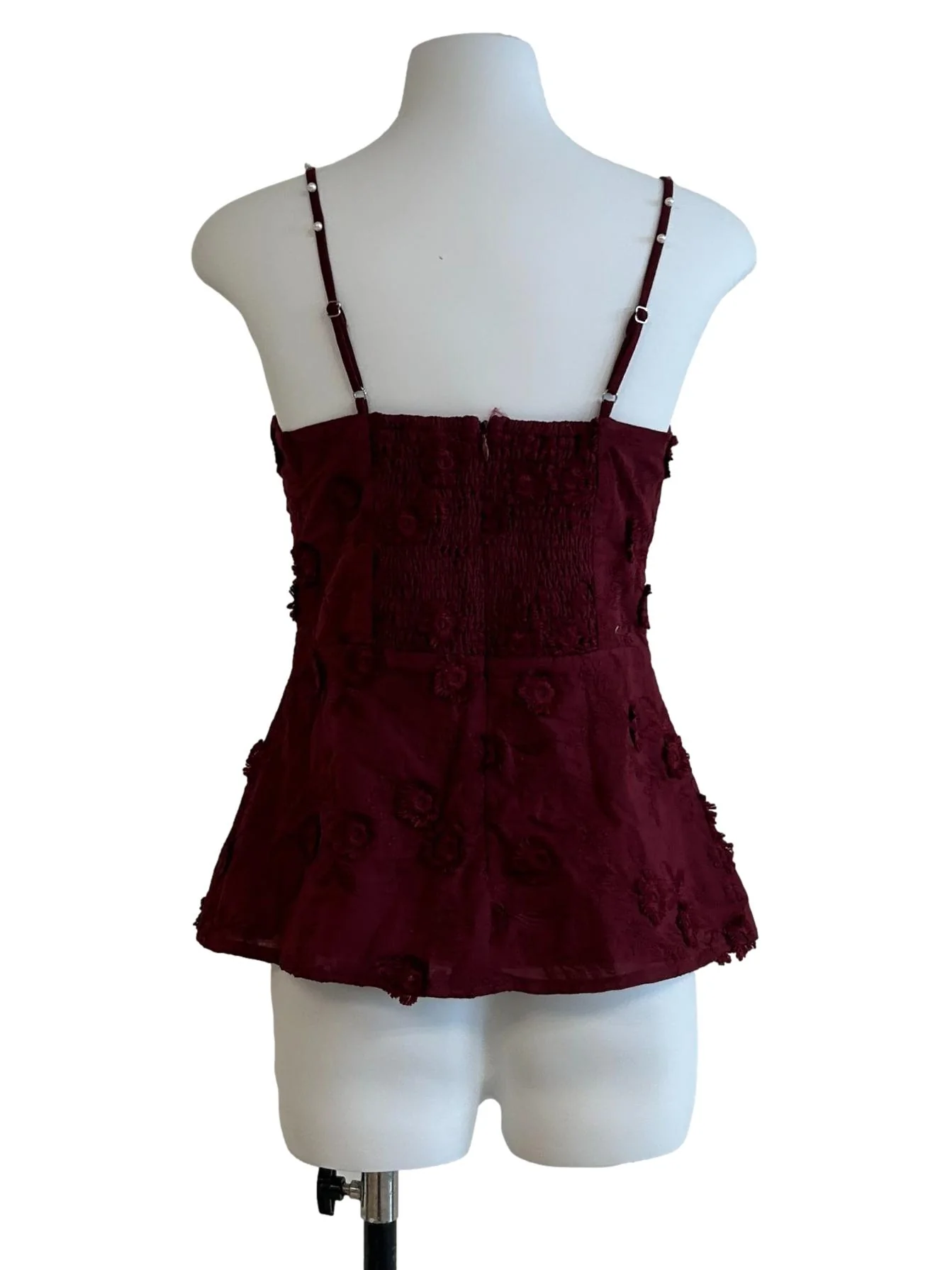 Maroon Embroidered Top - Image 2