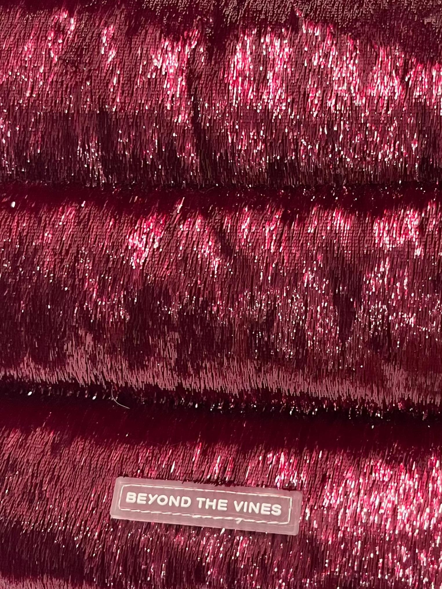 Maroon Holiday Poofy Bag - Image 3