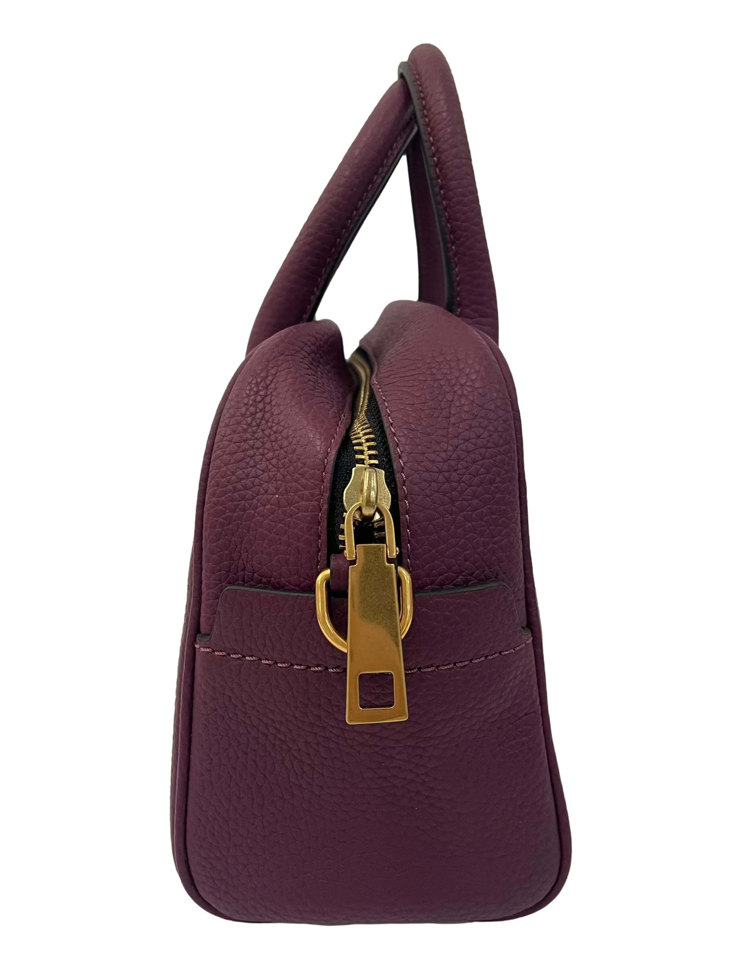 Maroon Leather Gotham Small Bauletto Handbag With Detachable Straps CSN - Image 3