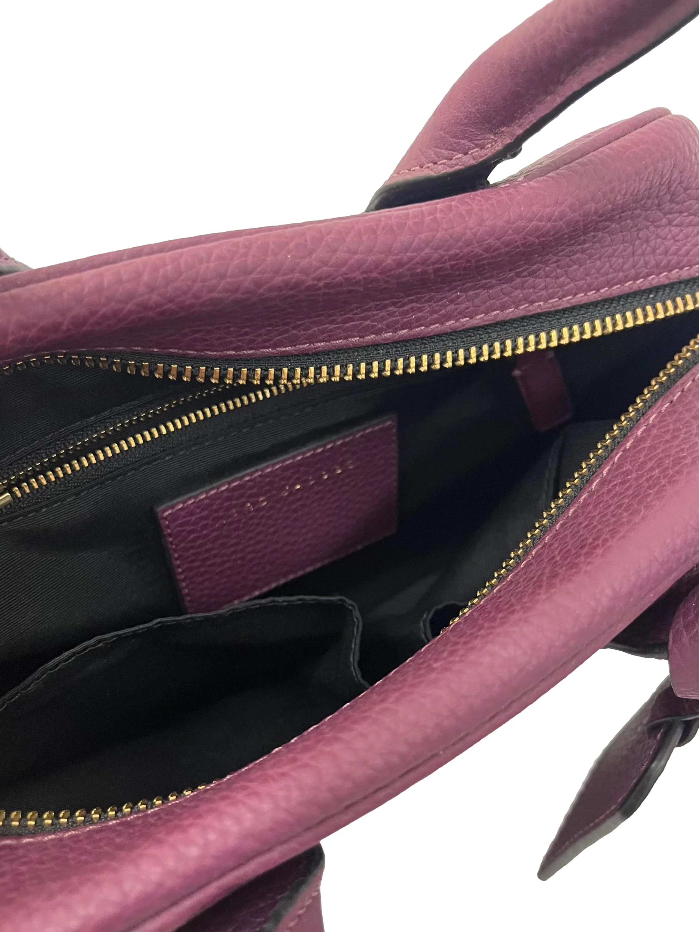 Maroon Leather Gotham Small Bauletto Handbag With Detachable Straps CSN - Image 5