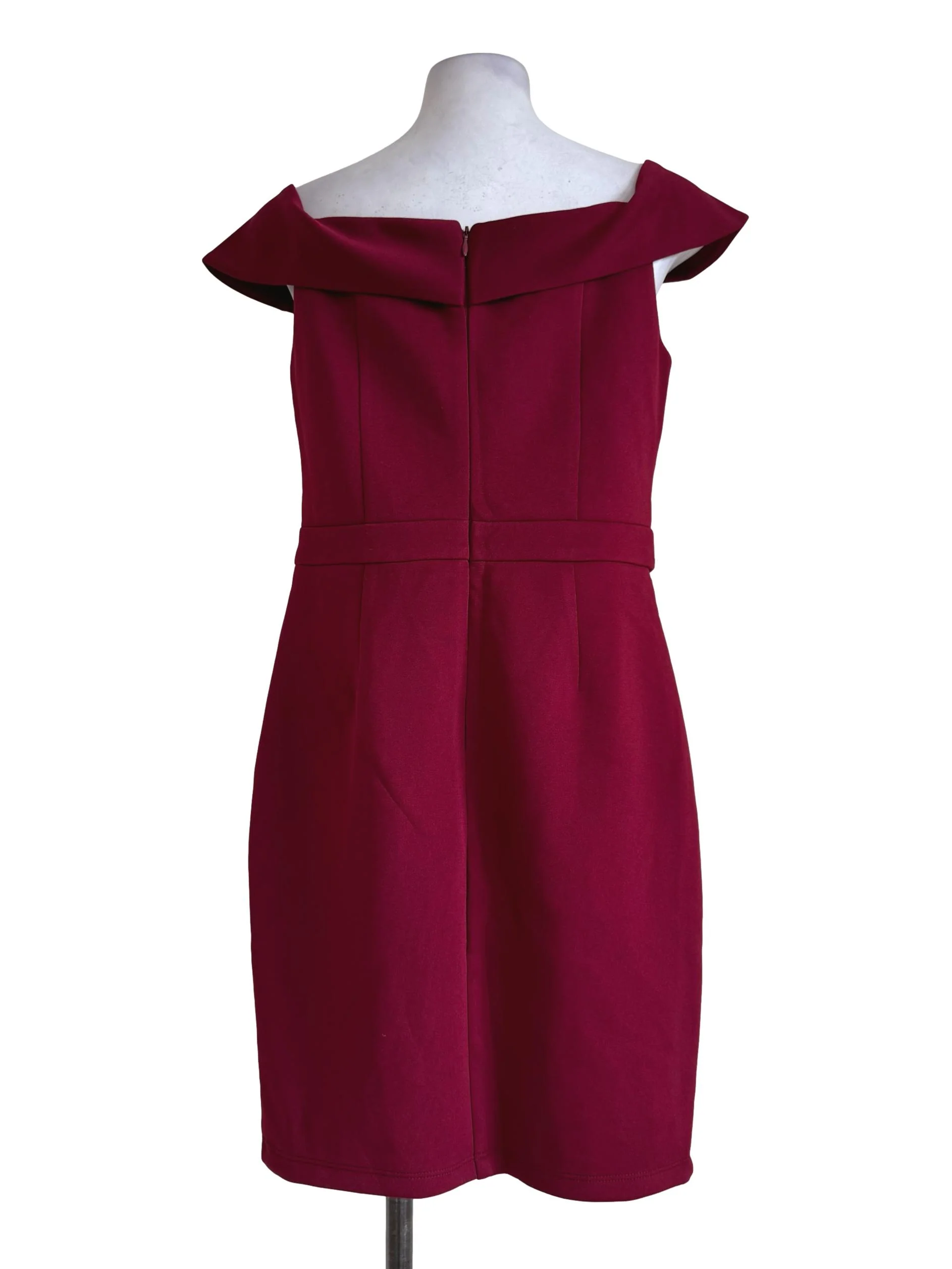 Maroon Scoop Neck Dress - Image 2