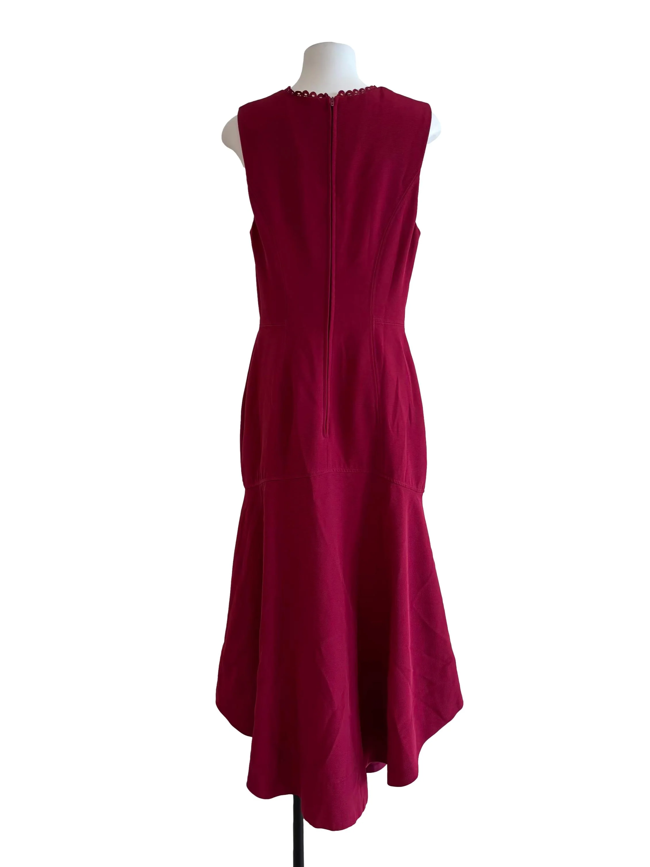 Maroon Sleeveless Sabrina Dress - Image 2