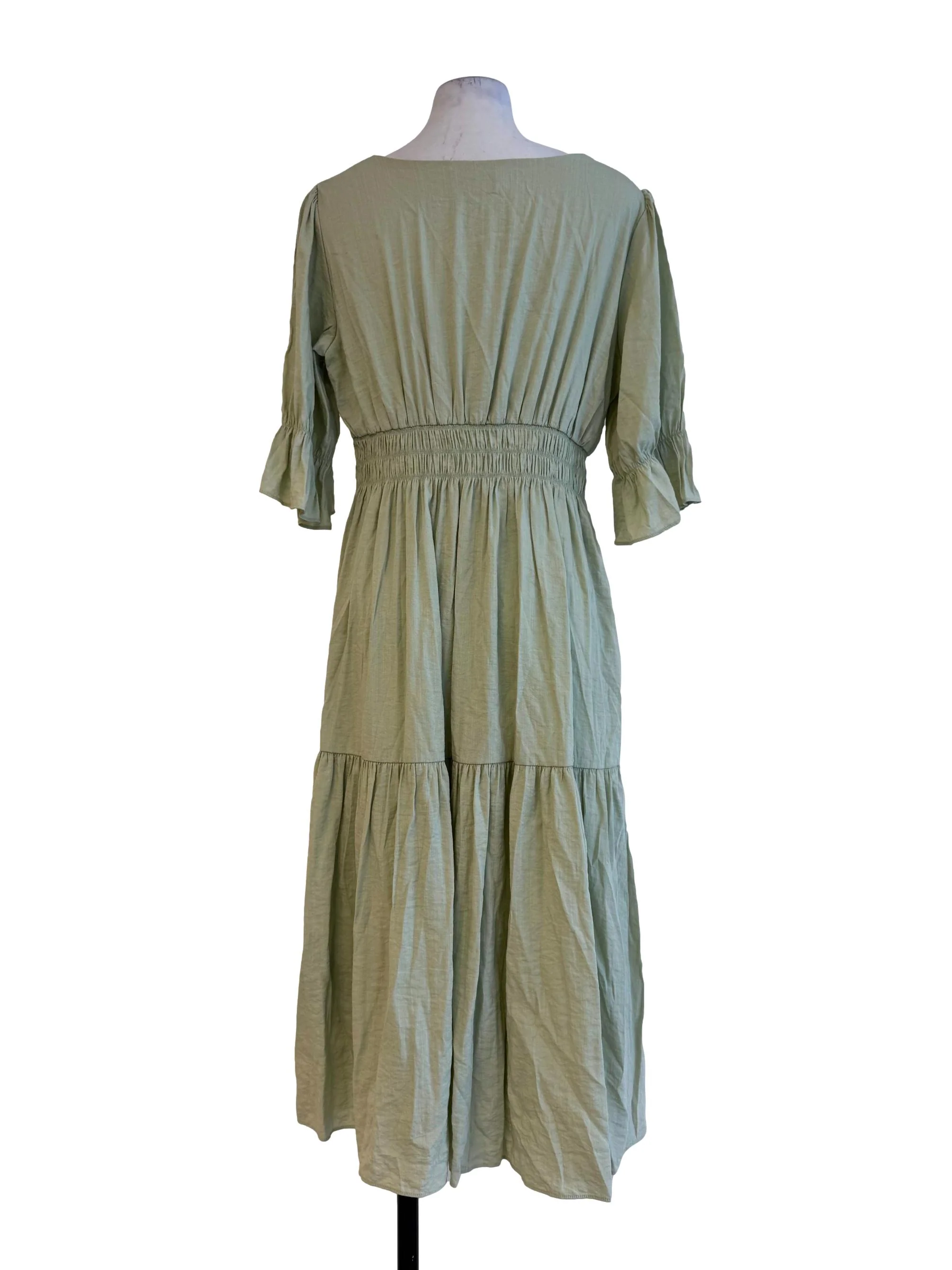 Matcha Green Square Neck Dress - Image 2