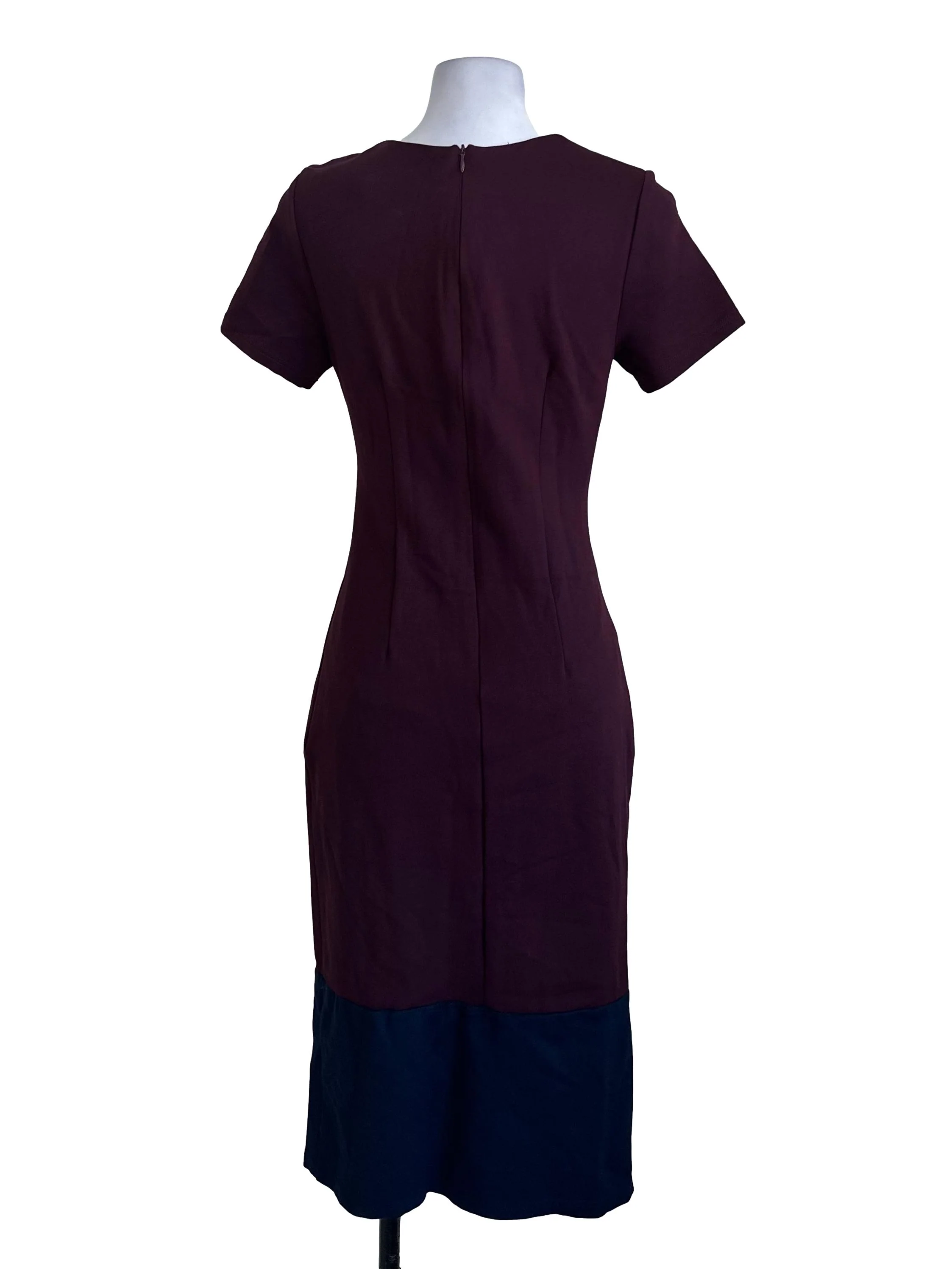 Mauve Purple Short Sleeve Sheath Dress - Image 2