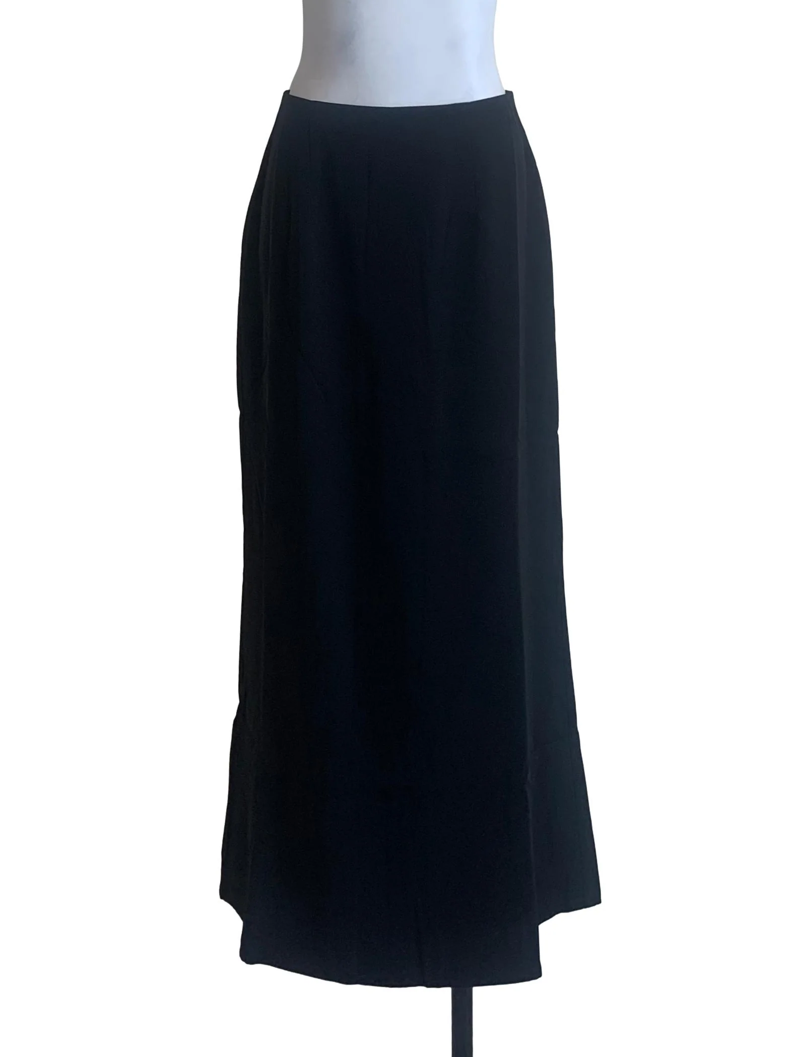 Midnight Black Bias Cut Skirt