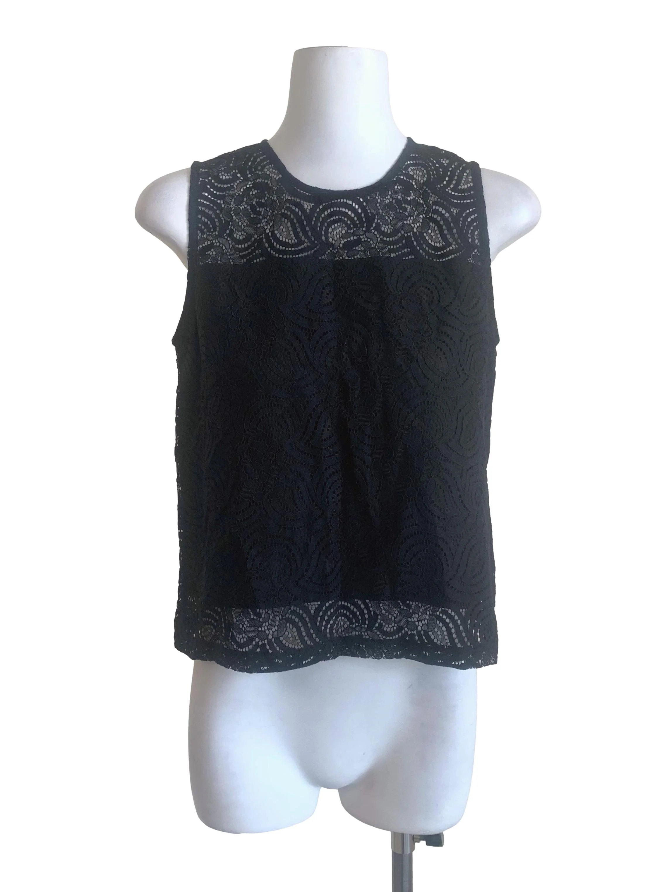 Midnight Black Pattern Top
