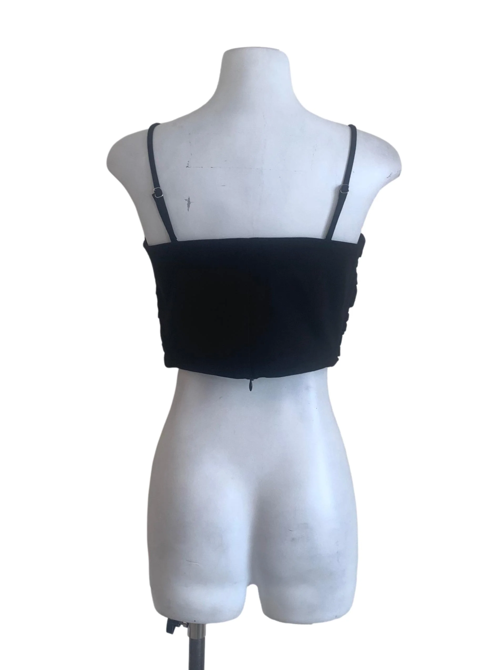 Midnight Black Spaghetti Strap Top - Image 2