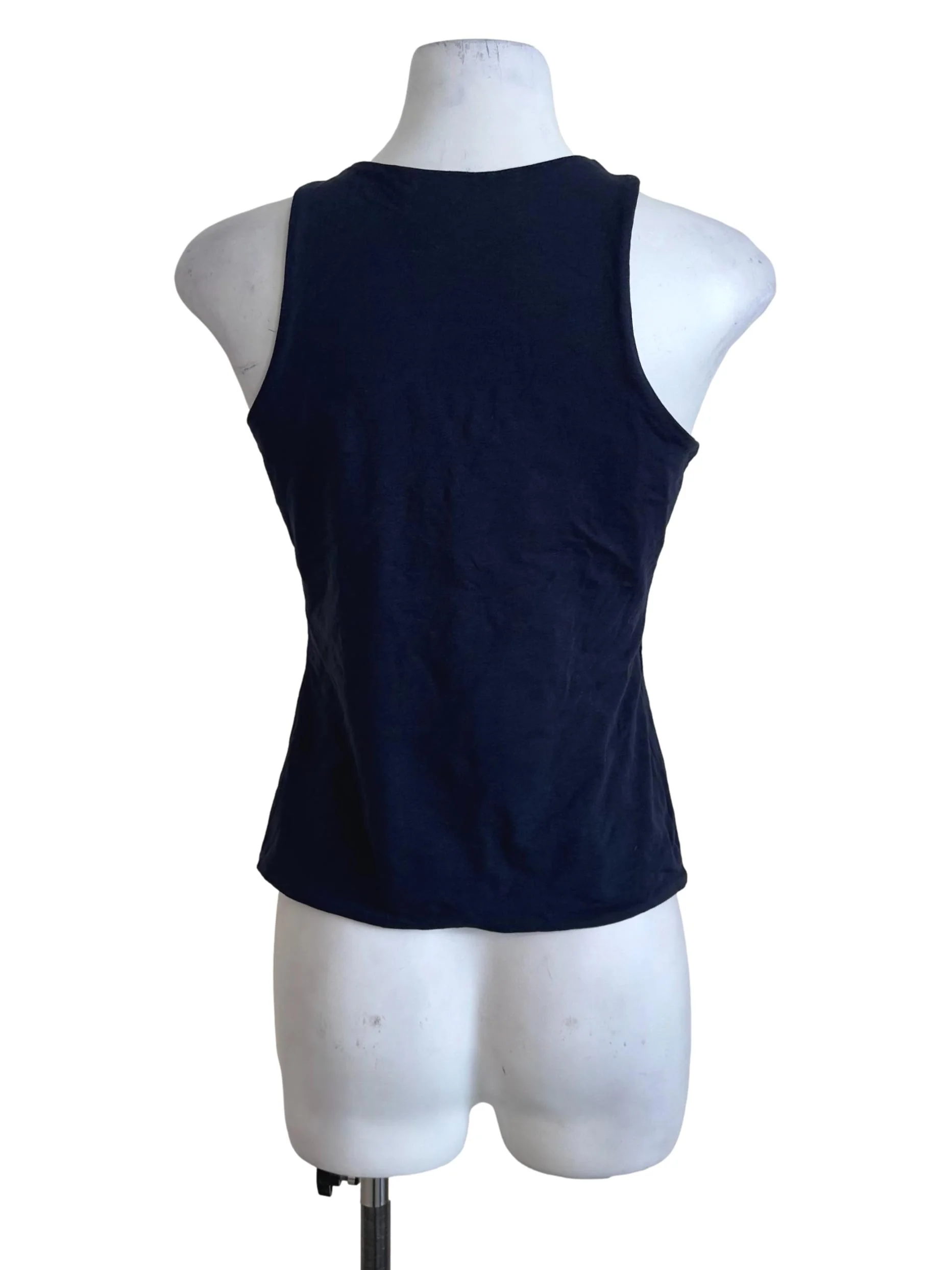 Midnight Blue Round Neck Tank Top - Image 2