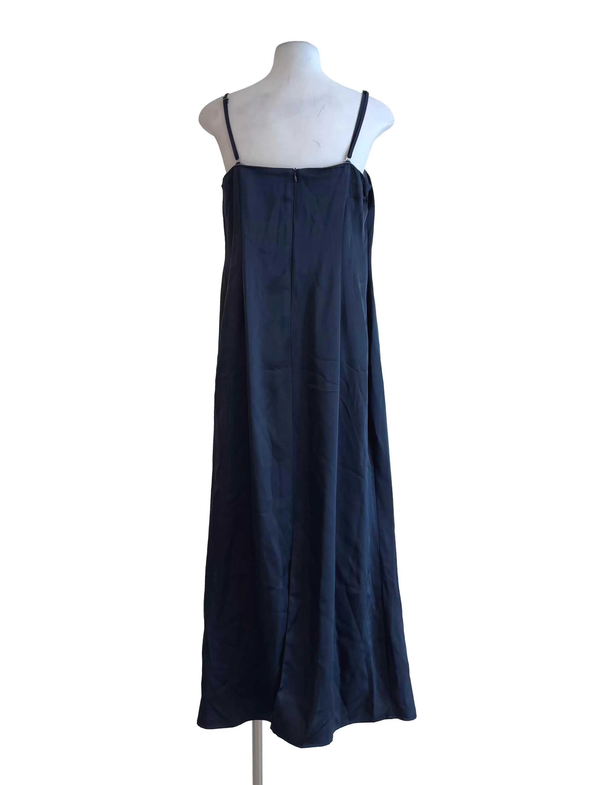 Midnight Blue Satin Maxi Slip Dress - Image 2
