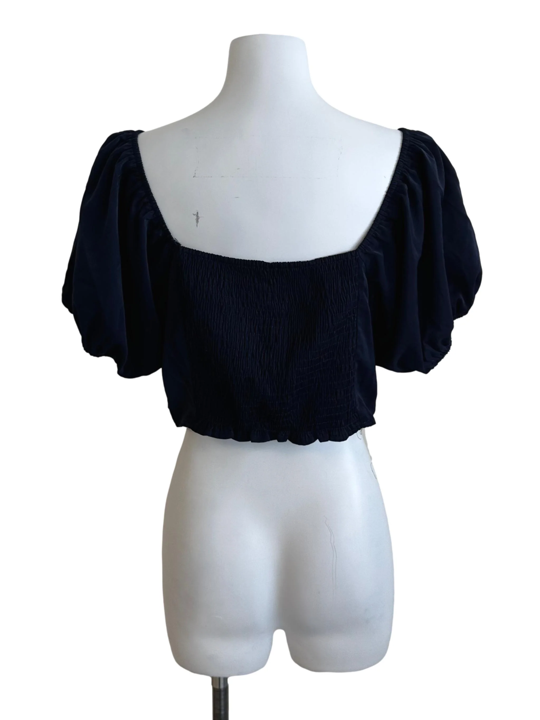 Midnight Blue Scoop Neck Blouse - Image 2