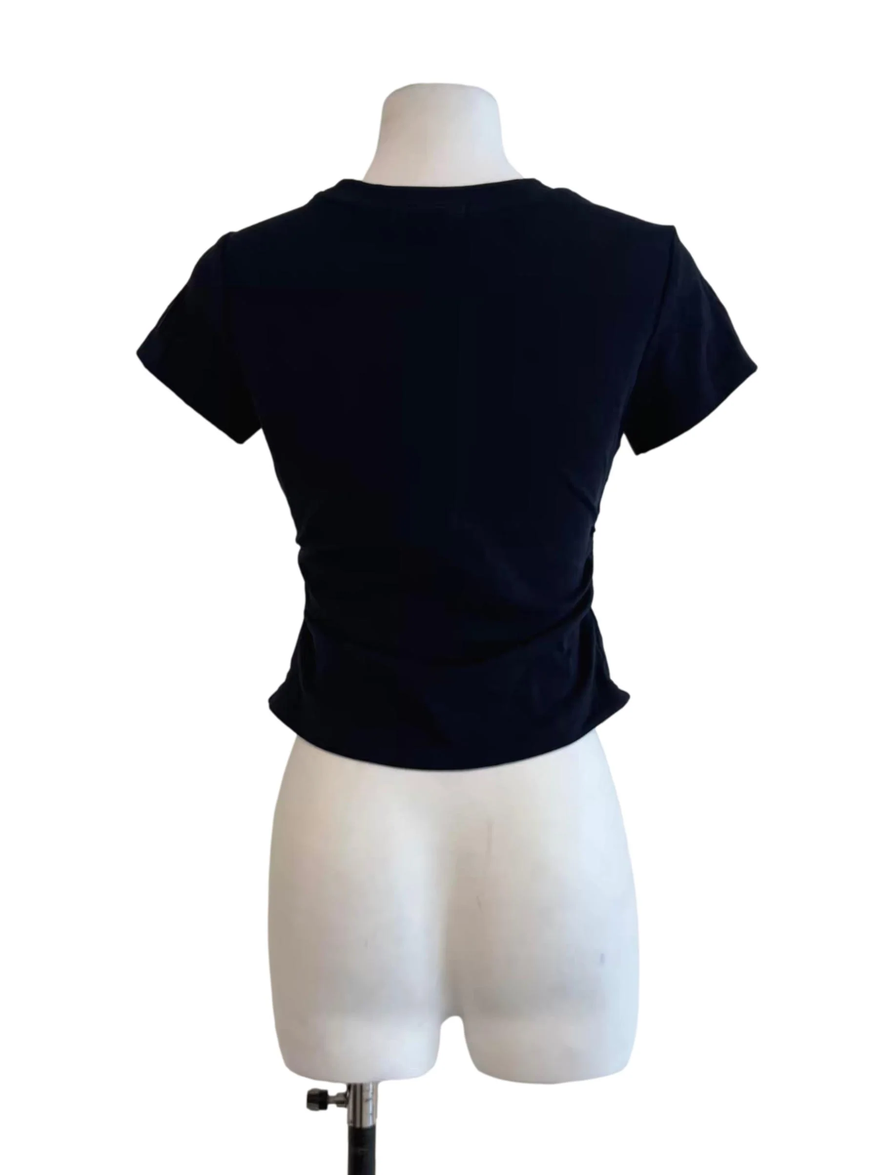 Midnight Blue Short Sleeve Fitted Top - Image 2