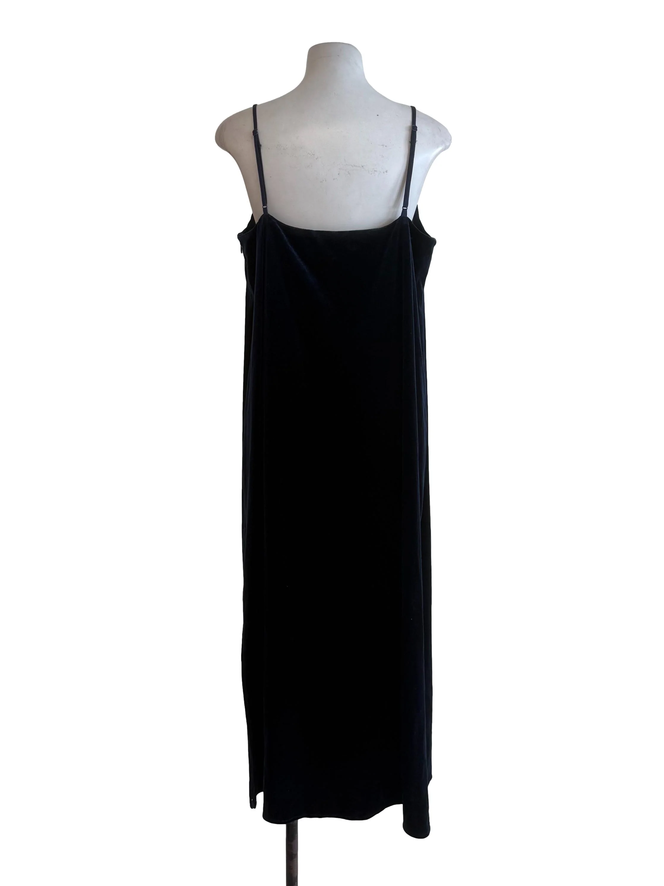 Midnight Blue Velvet Slip Dress - Image 2