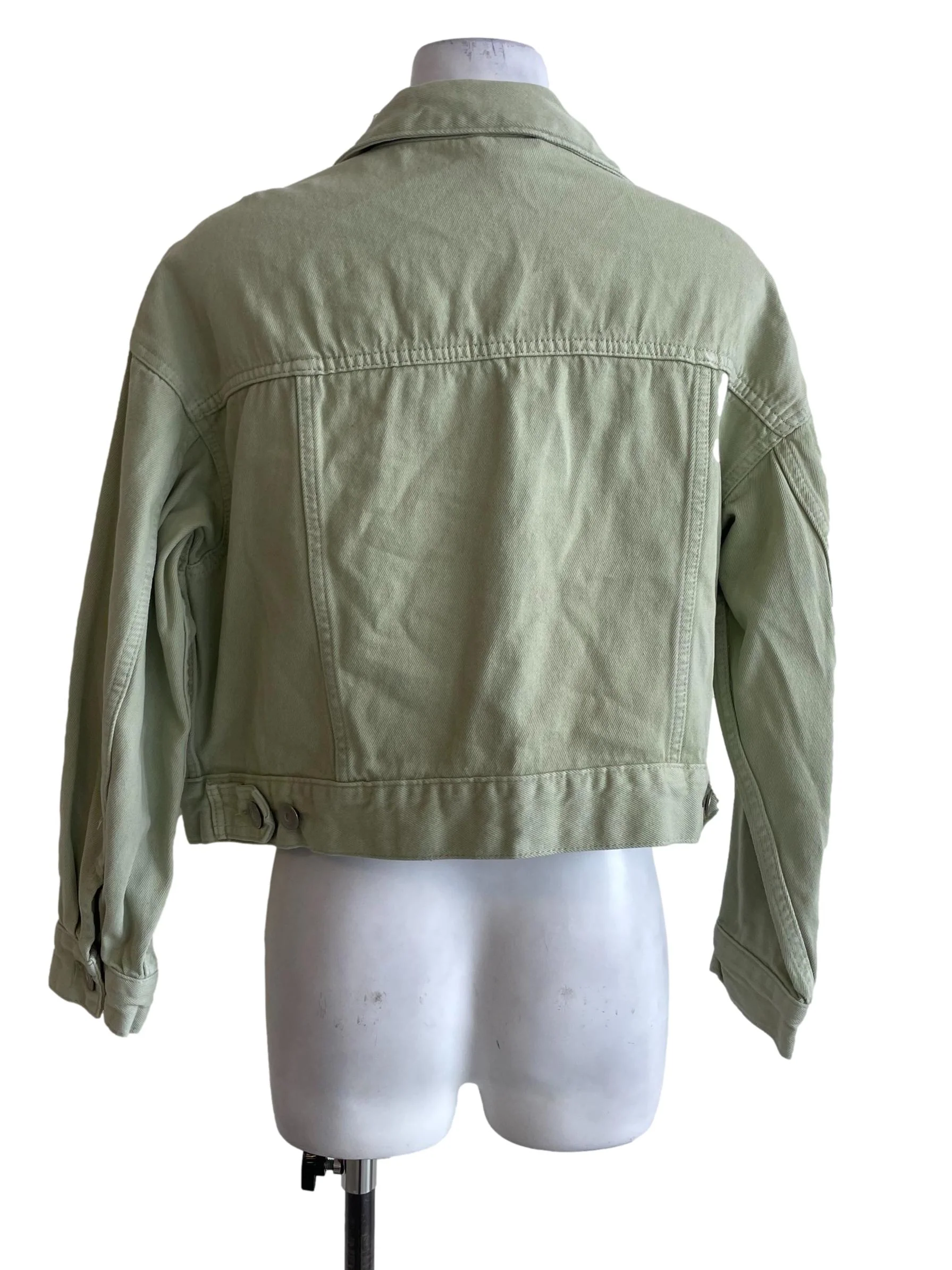 Mint Green Cropped Jacket - Image 2
