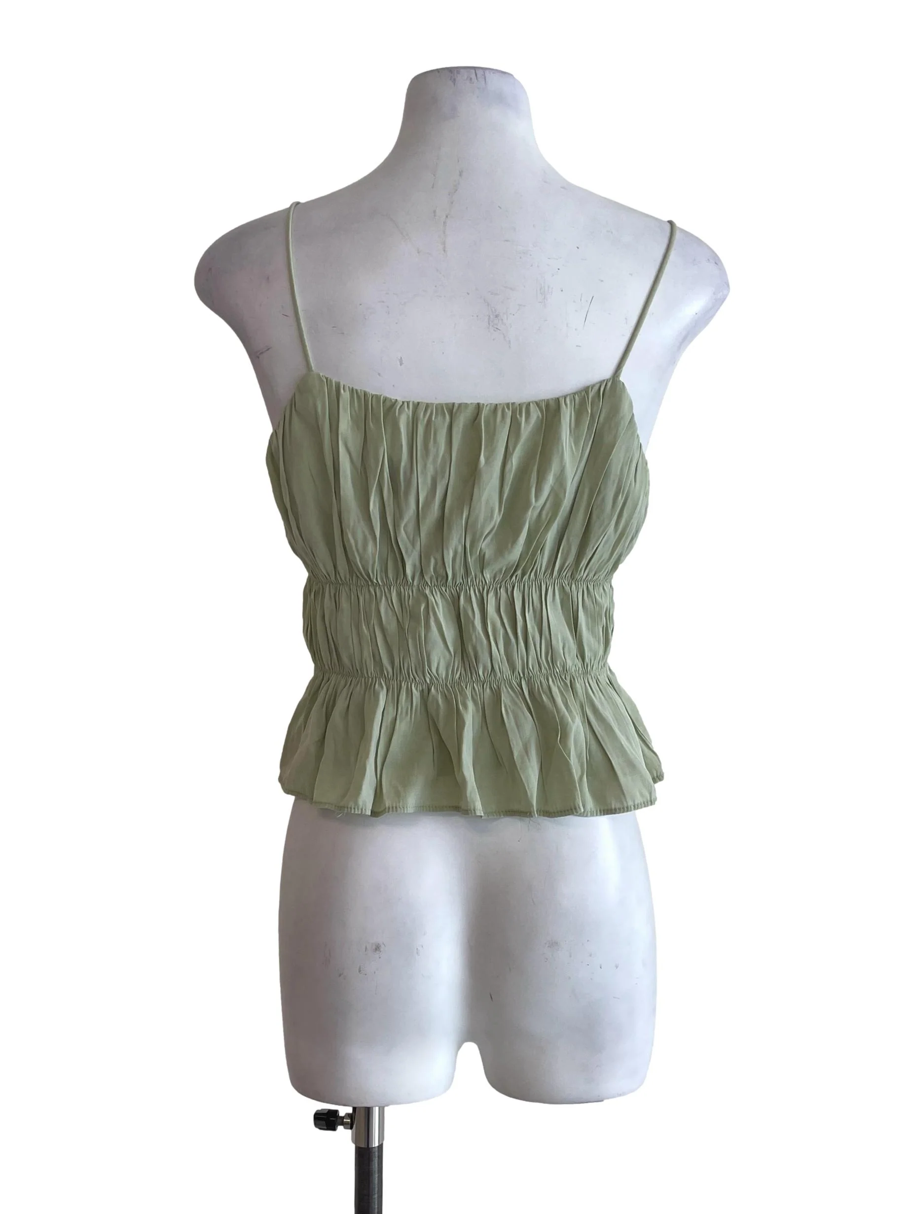 Mint Green Gathered Flowy Top TEM - Image 2