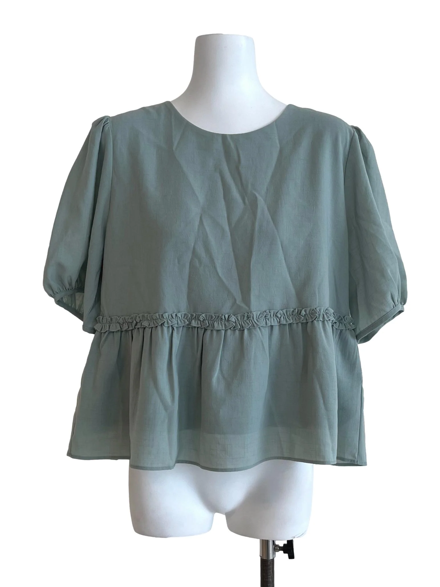 Mint Green Round Neck Top TCL