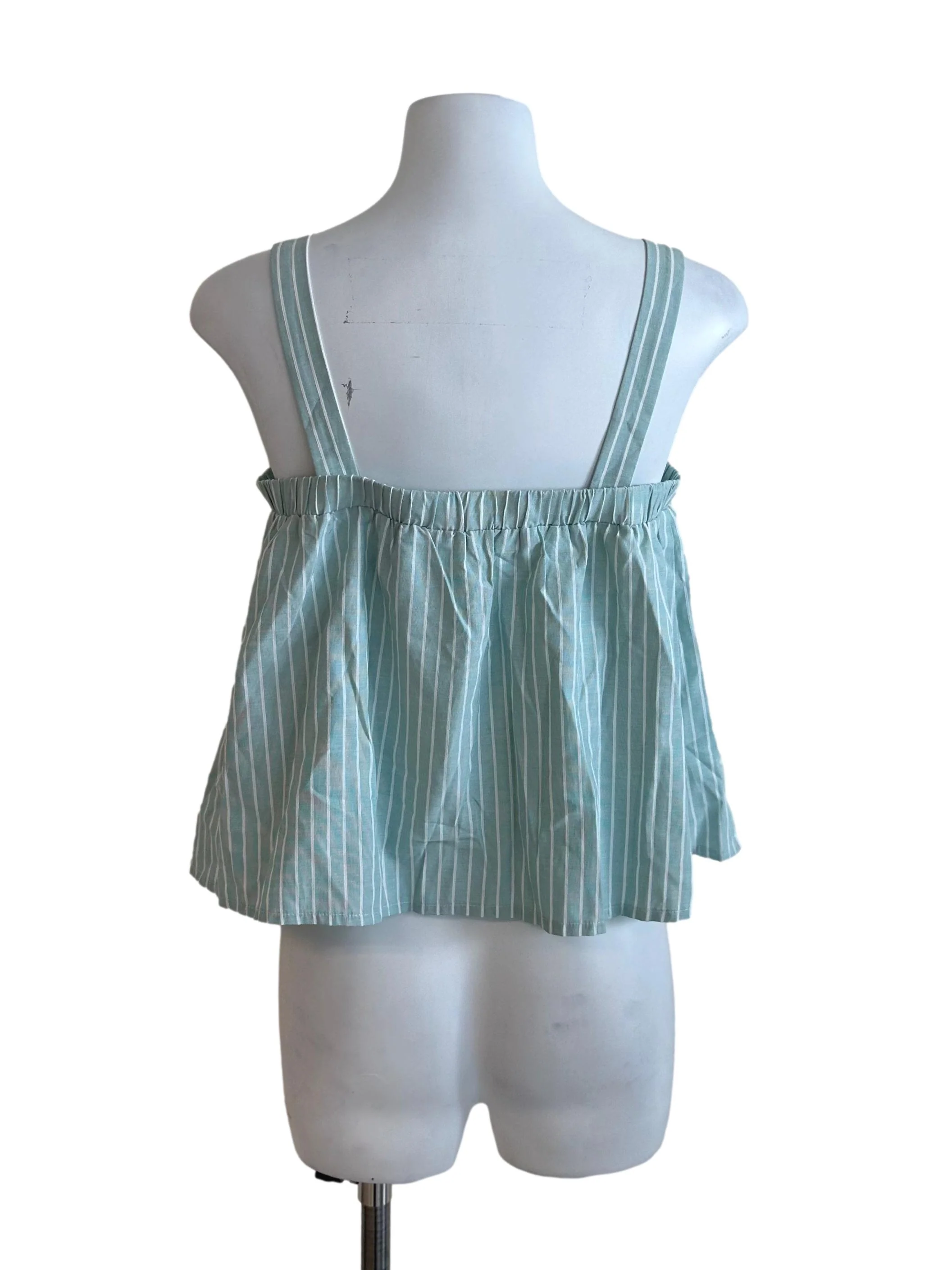 Mint Green Stripe Babydoll Top - Image 2