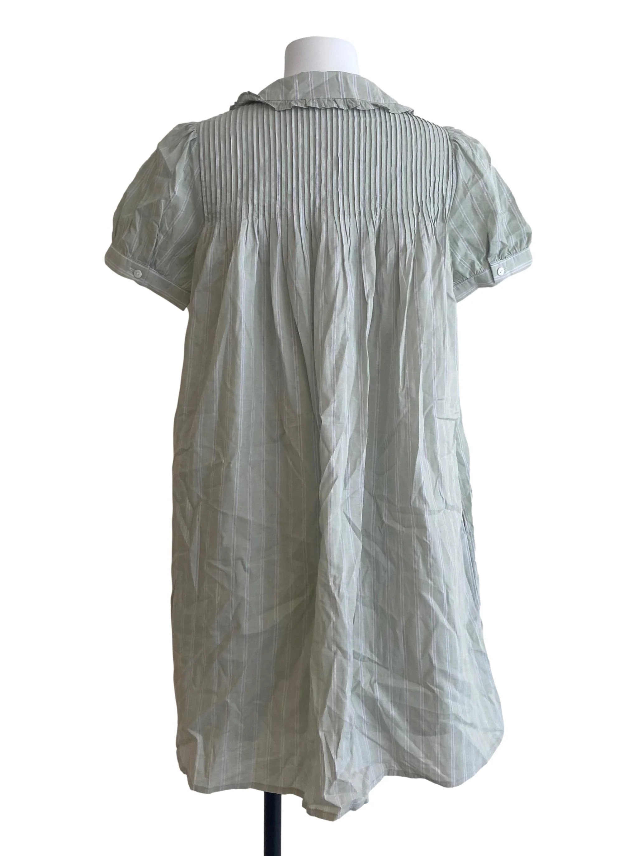 Mint Green Stripe Button Down Dress - Image 2