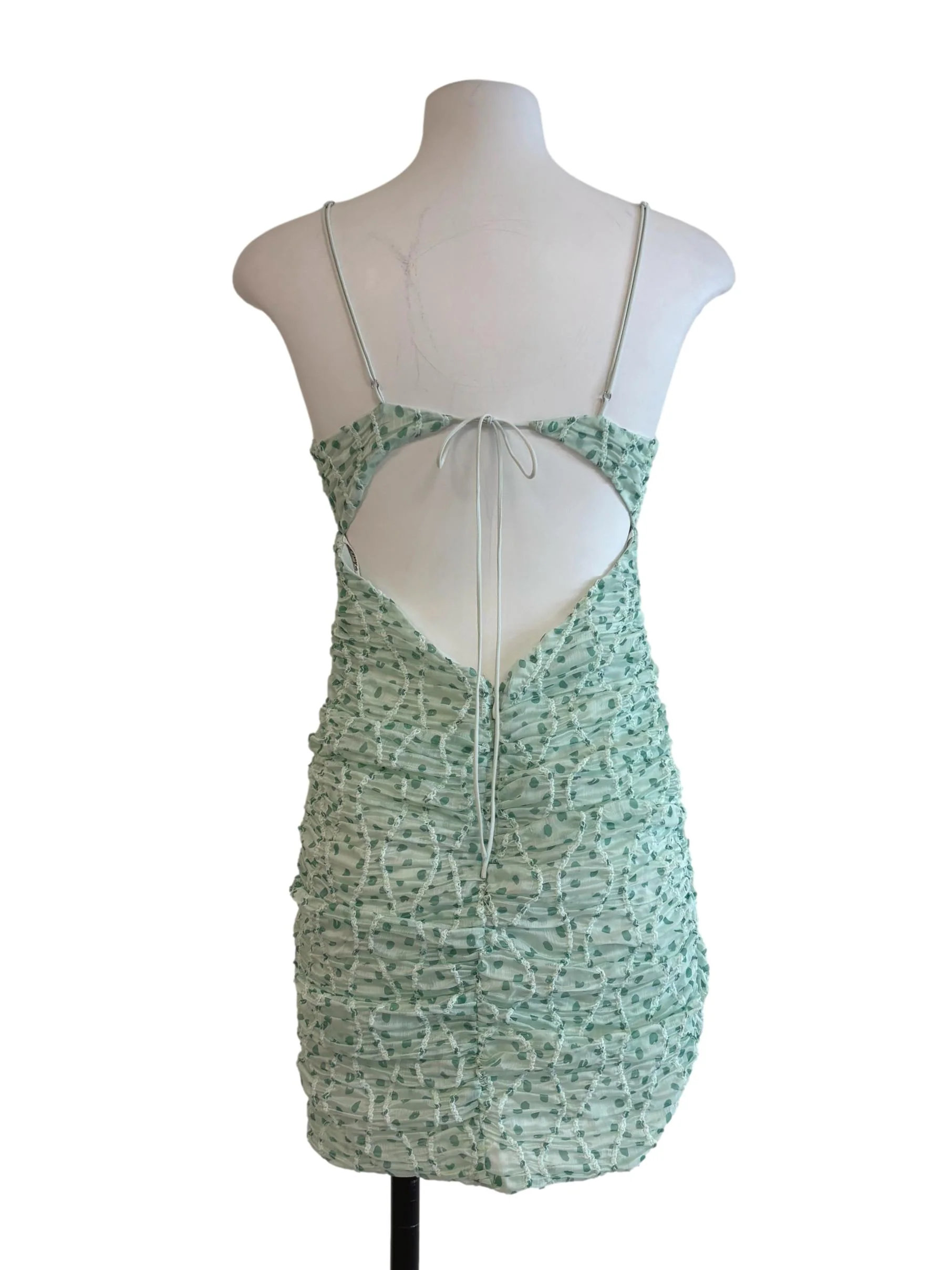 Mint Green Textured Camisole Dress - Image 2