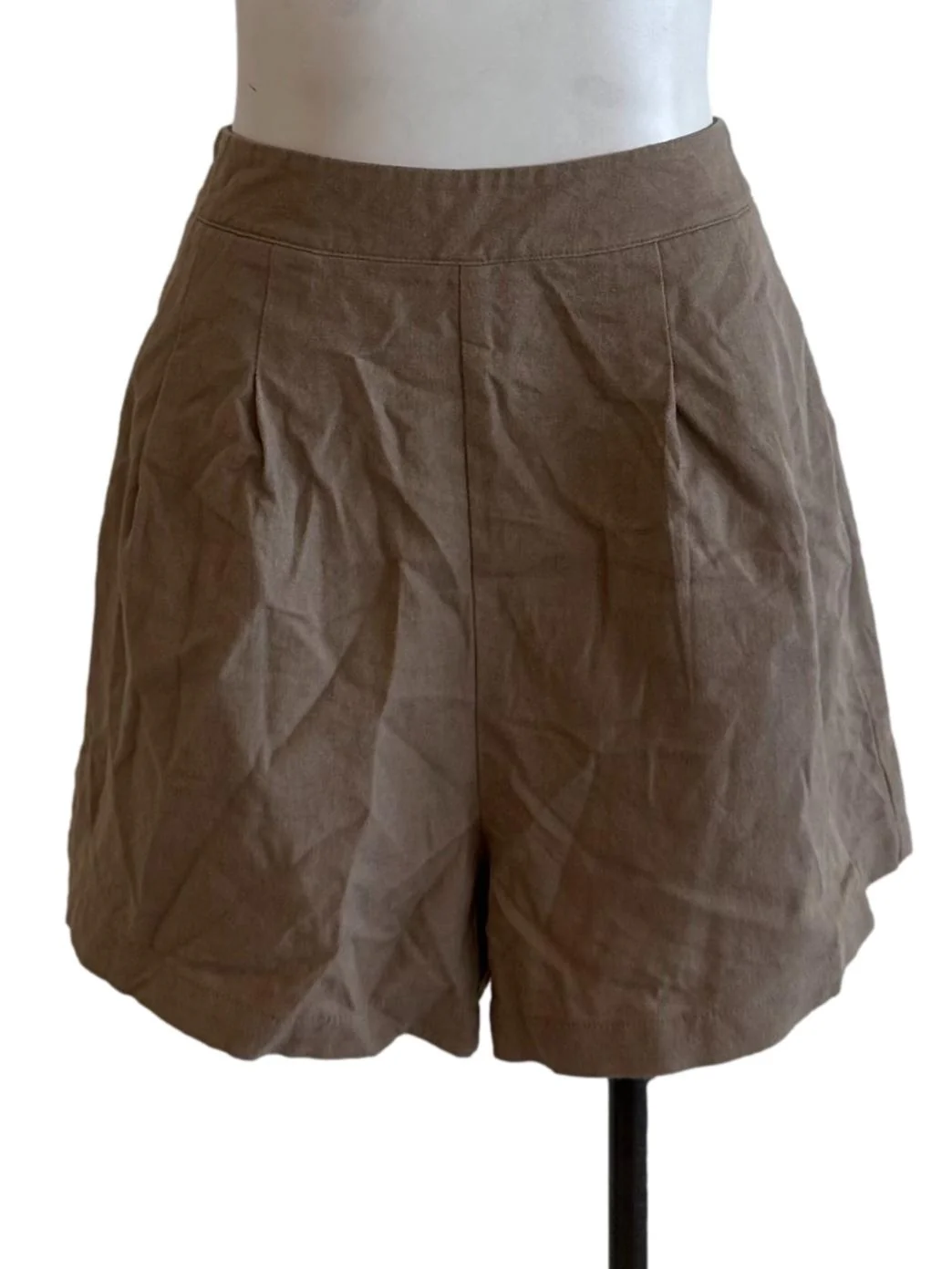 Mocha Brown High Waist Shorts