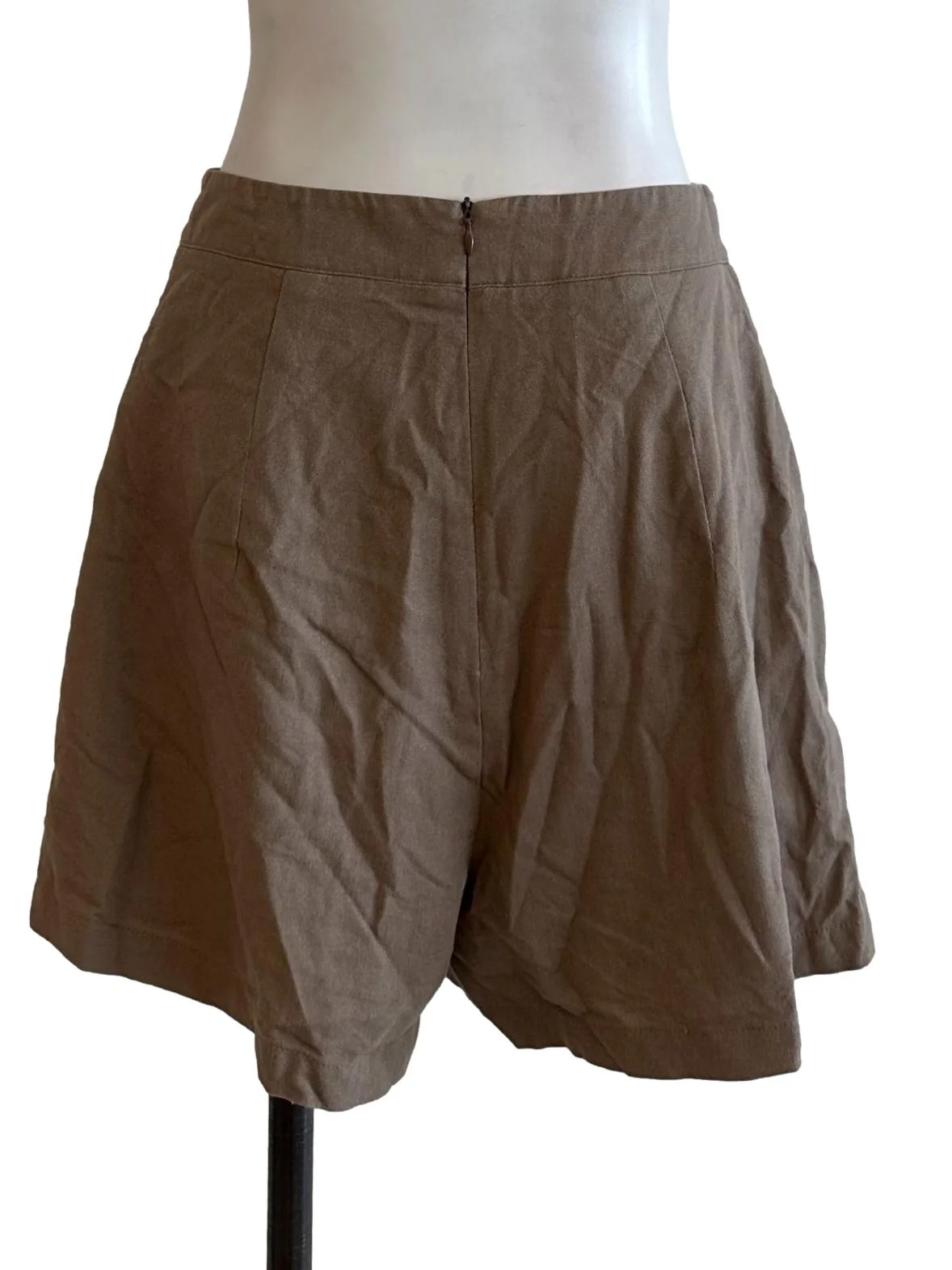 Mocha Brown High Waist Shorts - Image 2