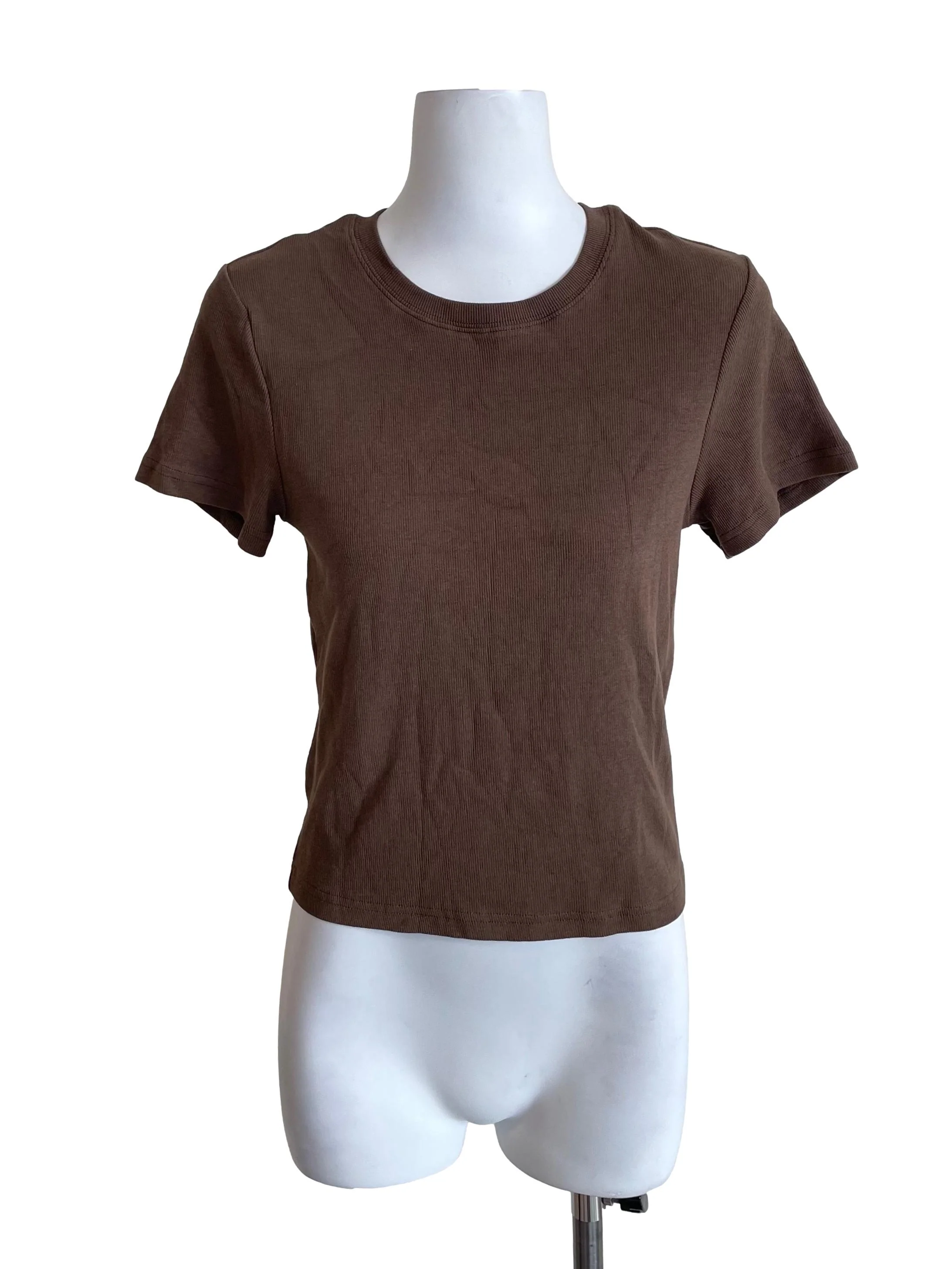 Mocha Brown Skinny Knit Top
