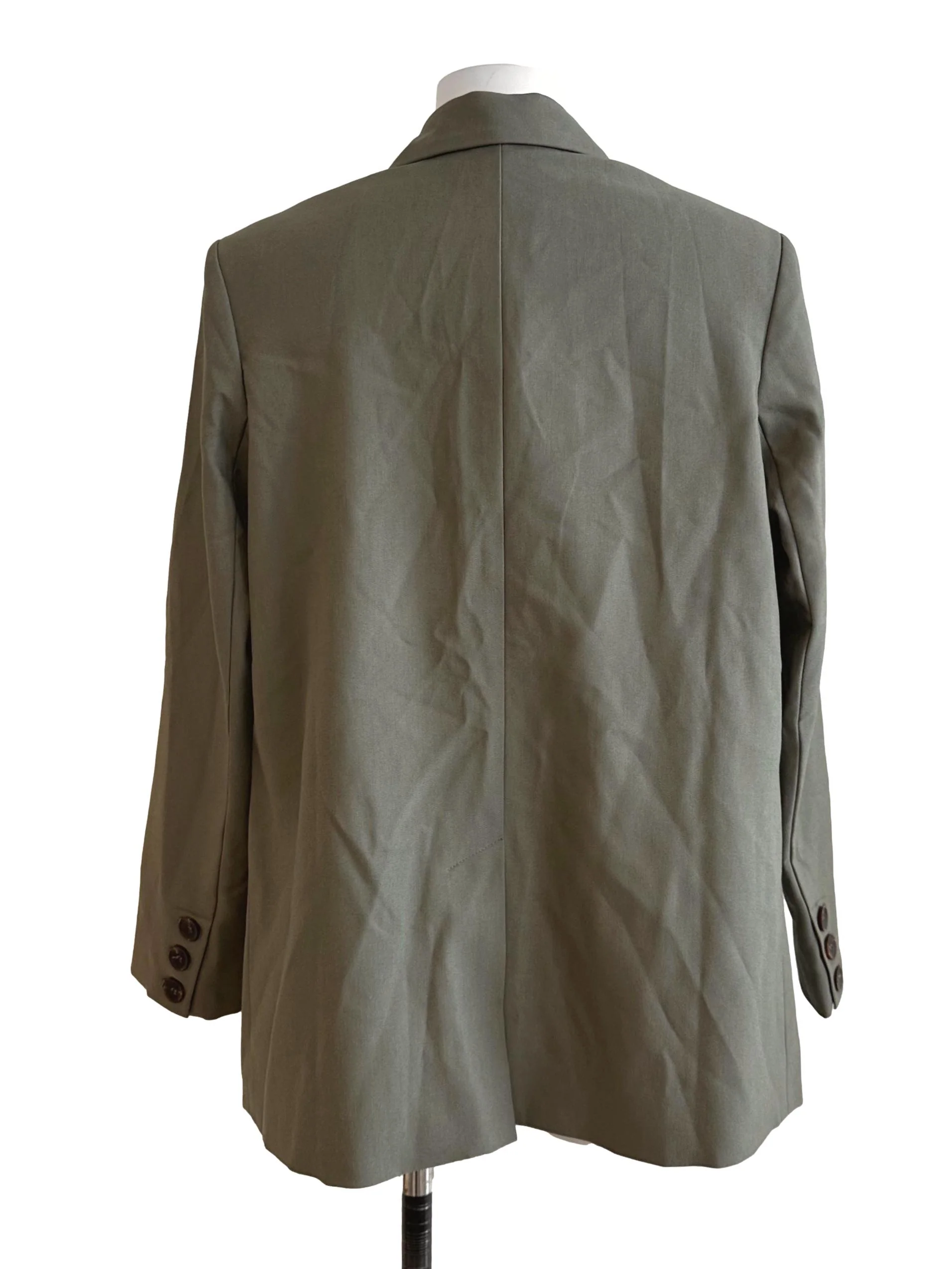Moss Green Collar Button Blazer LB - Image 2