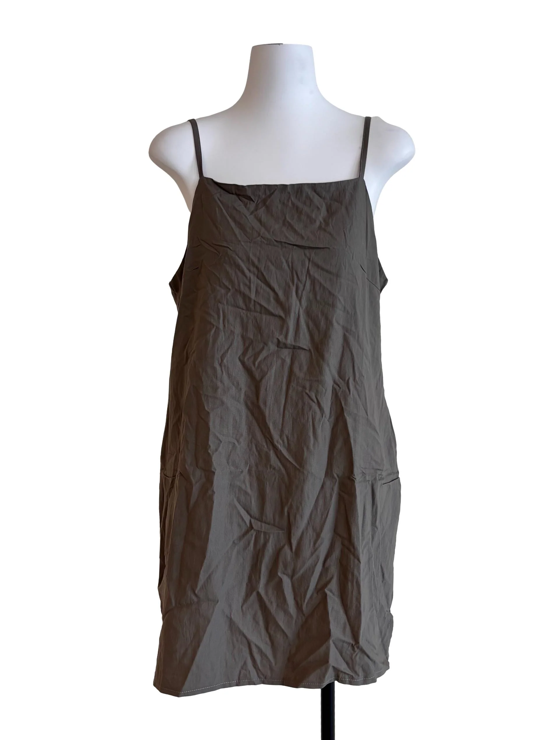 Moss Green Slip Mini Dress