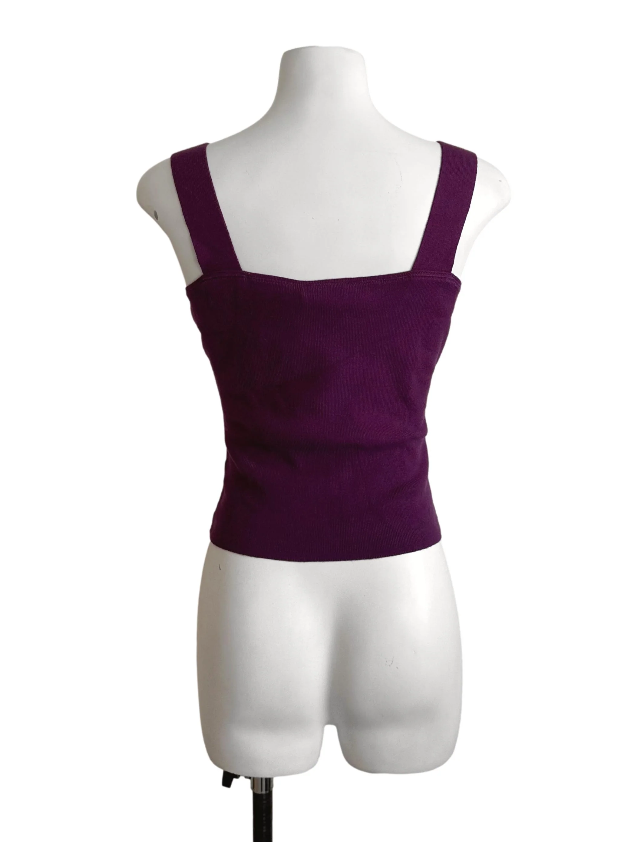 Mulberry Purple Square Neck Knit Top TCL - Image 2