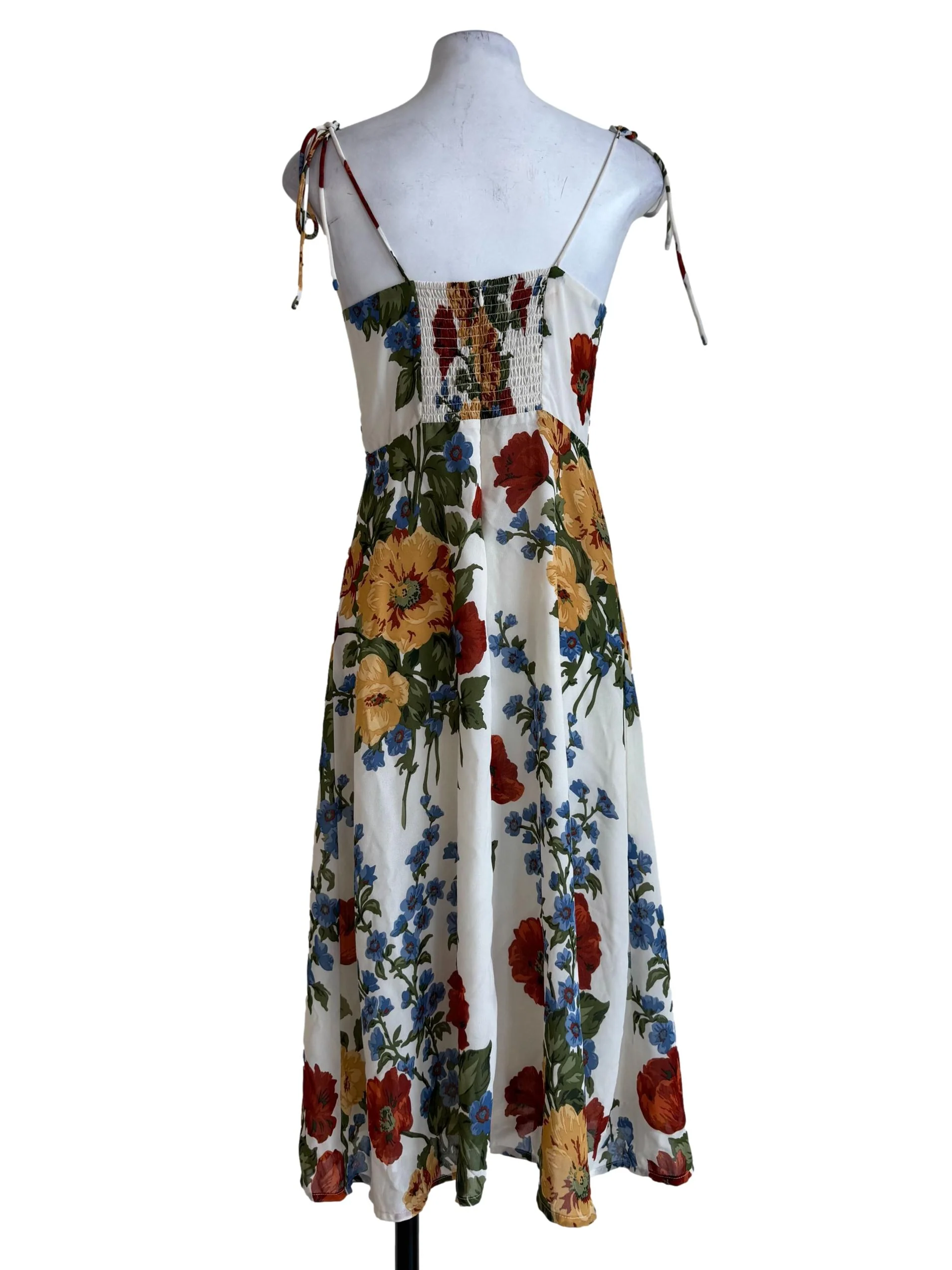 Multi-Color Sweetheart Neck Evening Dress - Image 2