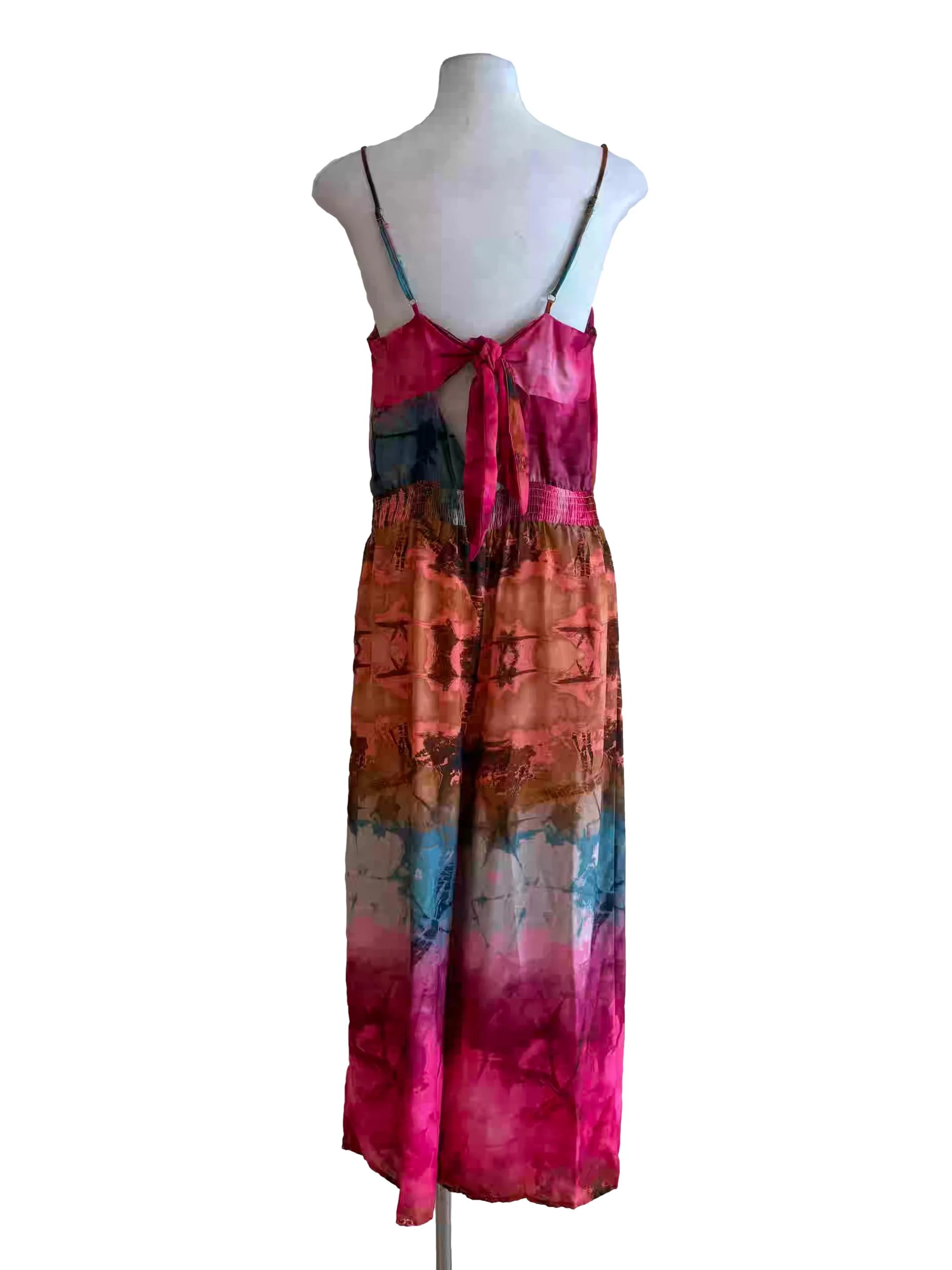 Multicolor Tropical Tie Dye Jumpsuit - Image 2