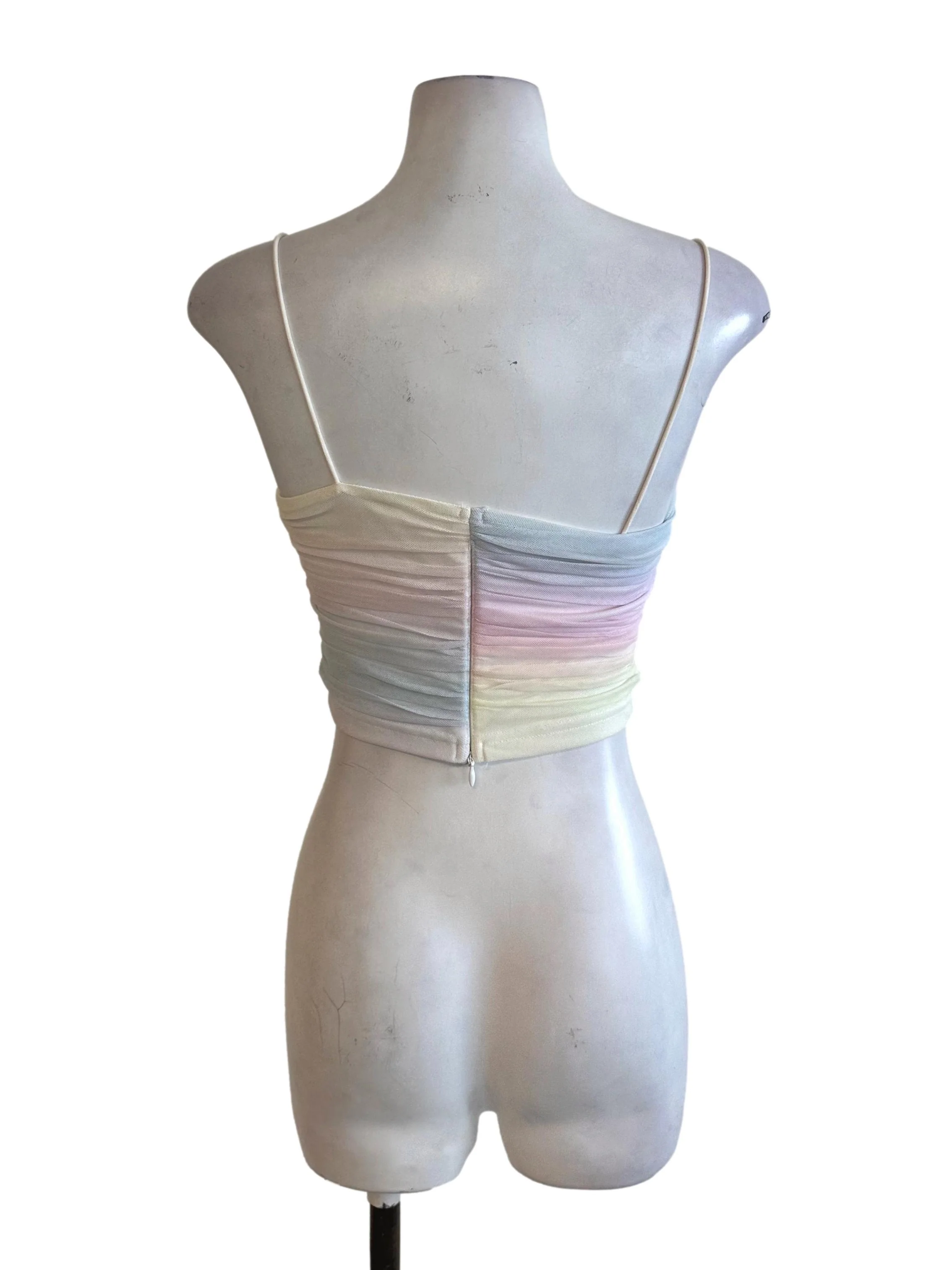Multicolour Sweetheart Mesh Net Top - Image 2