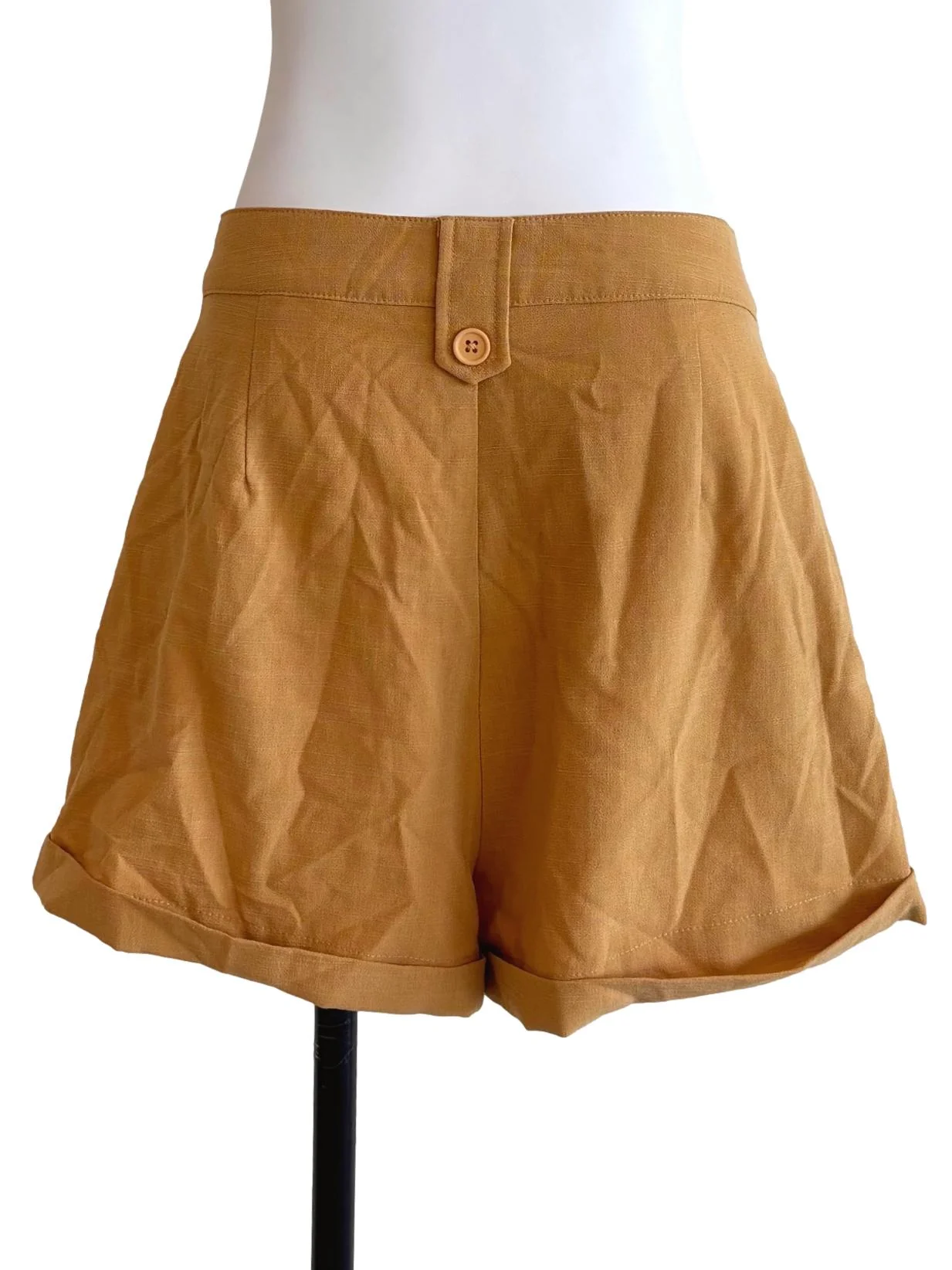 Mustard Yellow Casual Shorts YHF - Image 2