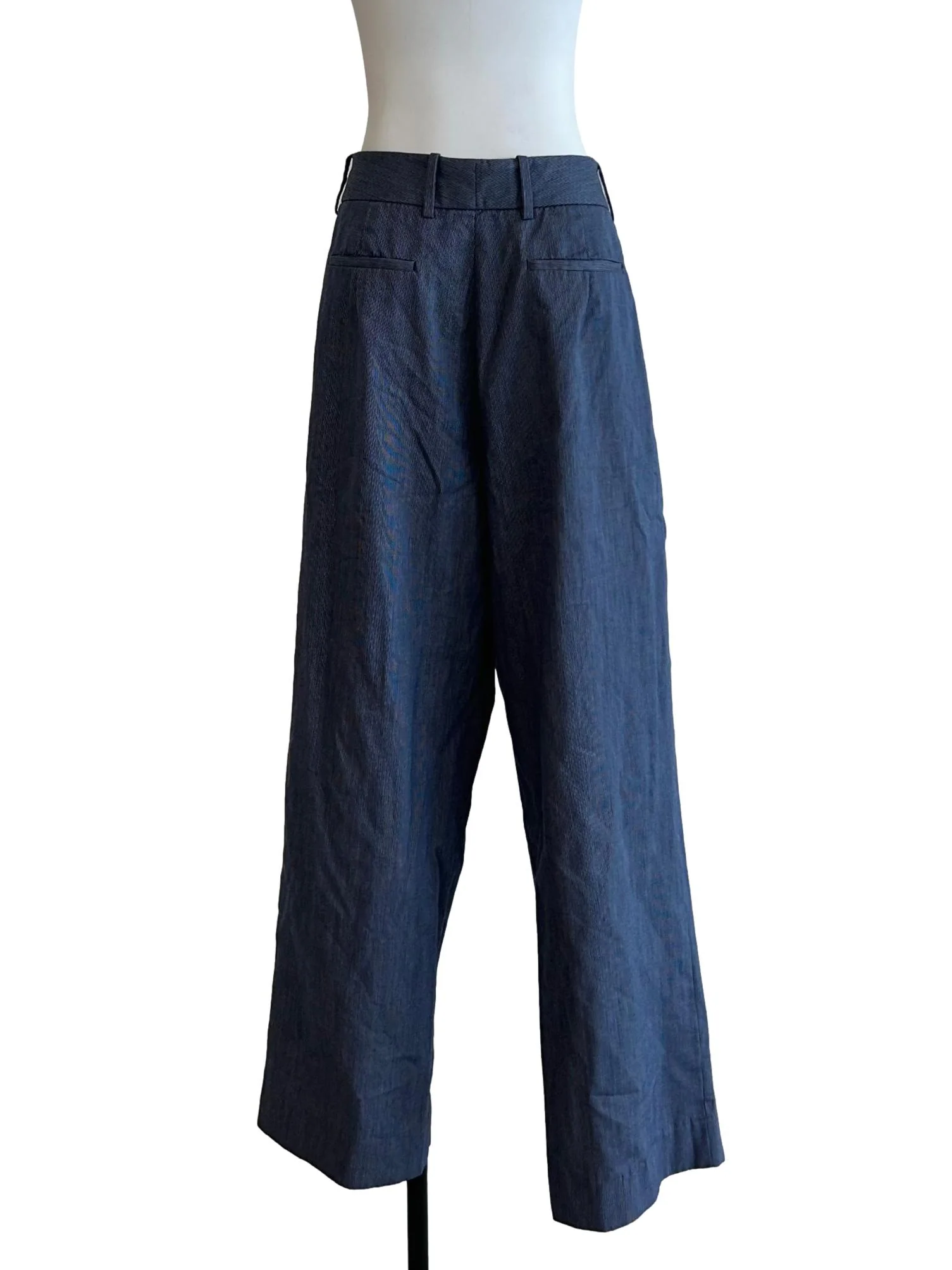 Navy Blue And White Striped Pants - Image 2