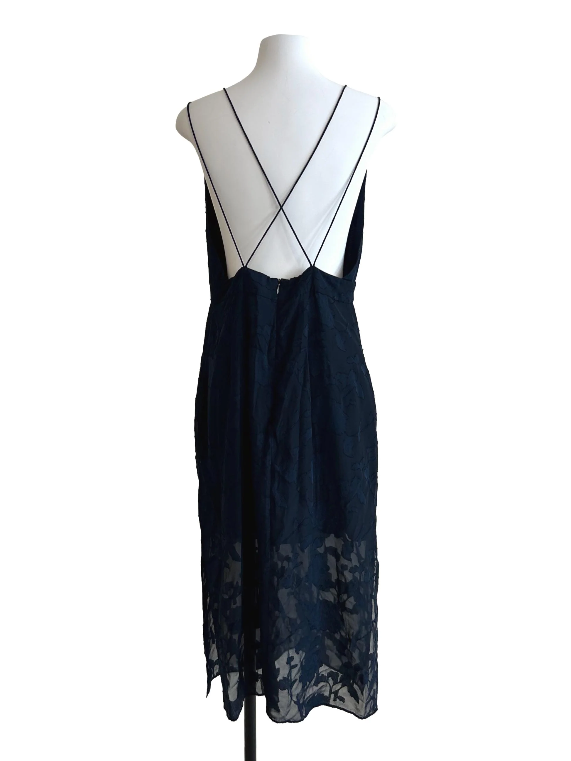 Navy Blue Backless Dress - Image 2