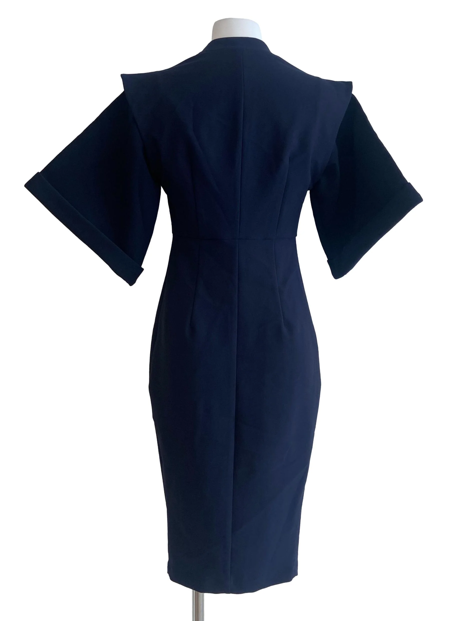 Navy Blue Button Down Shift Dress - Image 2