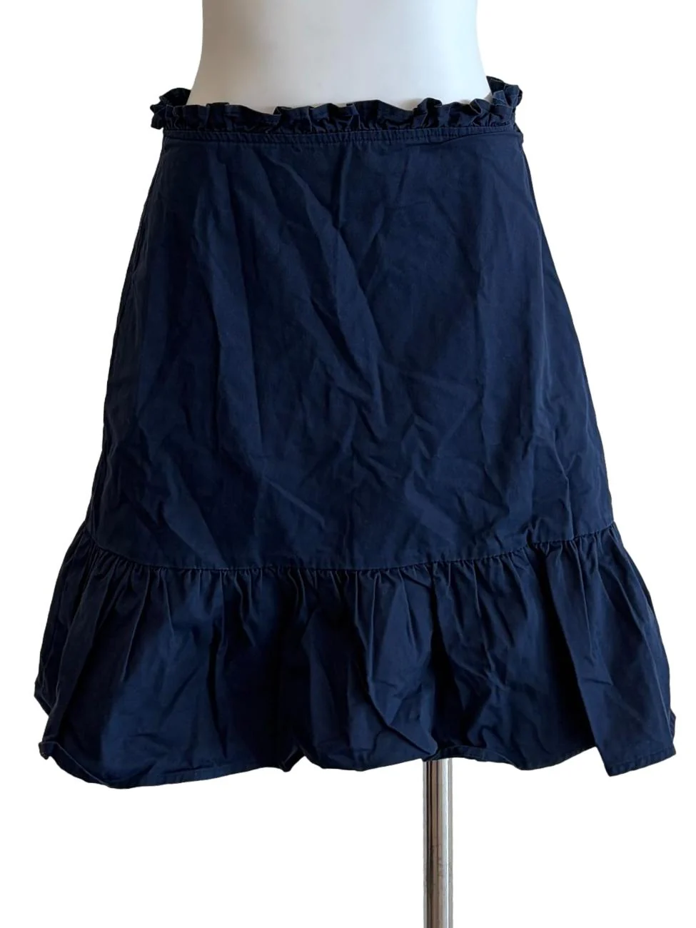 Navy Blue Cotton Dropwaist Skirt