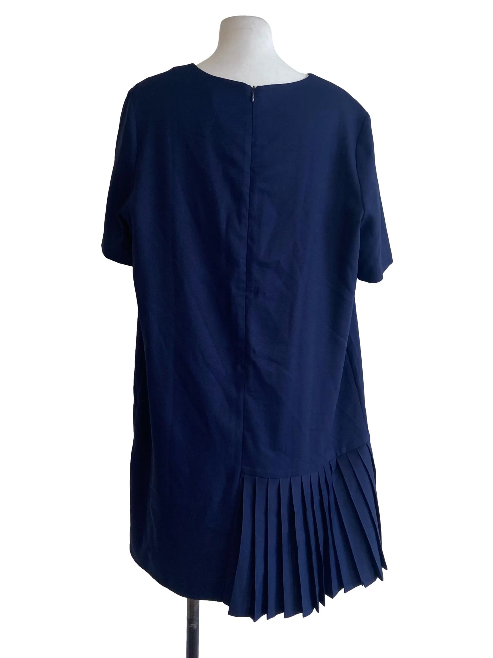 Navy Blue Drop Waist Shift Dress - Image 2