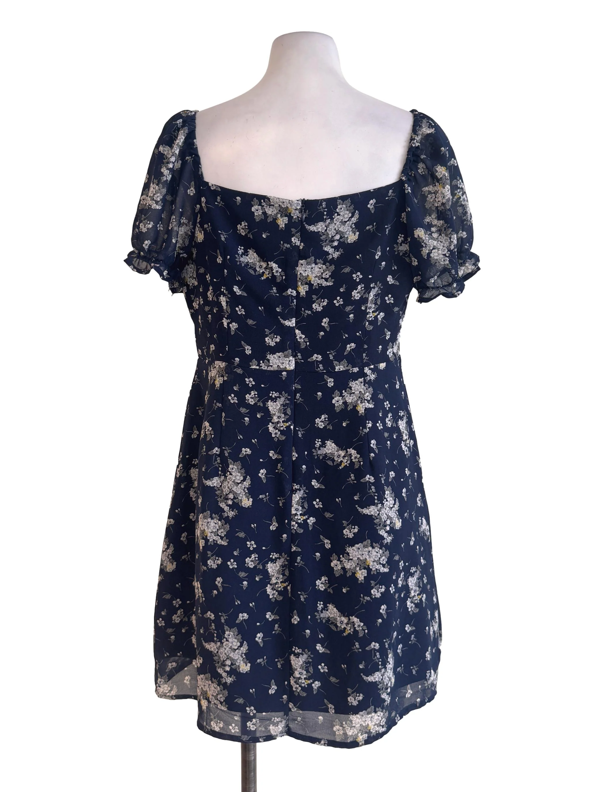 Navy Blue Floral Dress - Image 2